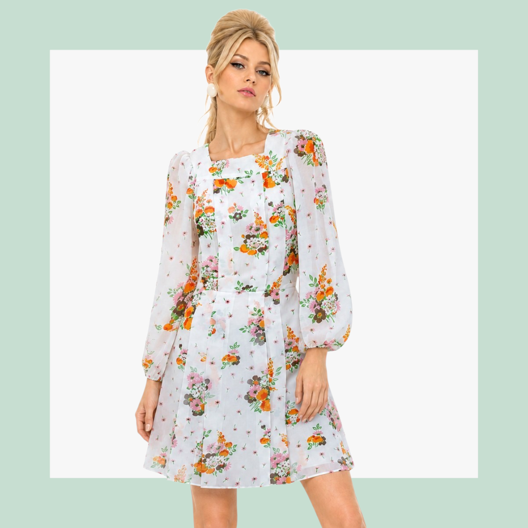 slip for dress Fleur du Mal | Silk Cowl | Ivory Color:Olive Bloom subcategory:Long Sleeve Dresses SPRING DRESSES I CAN'T The minimalist design features
