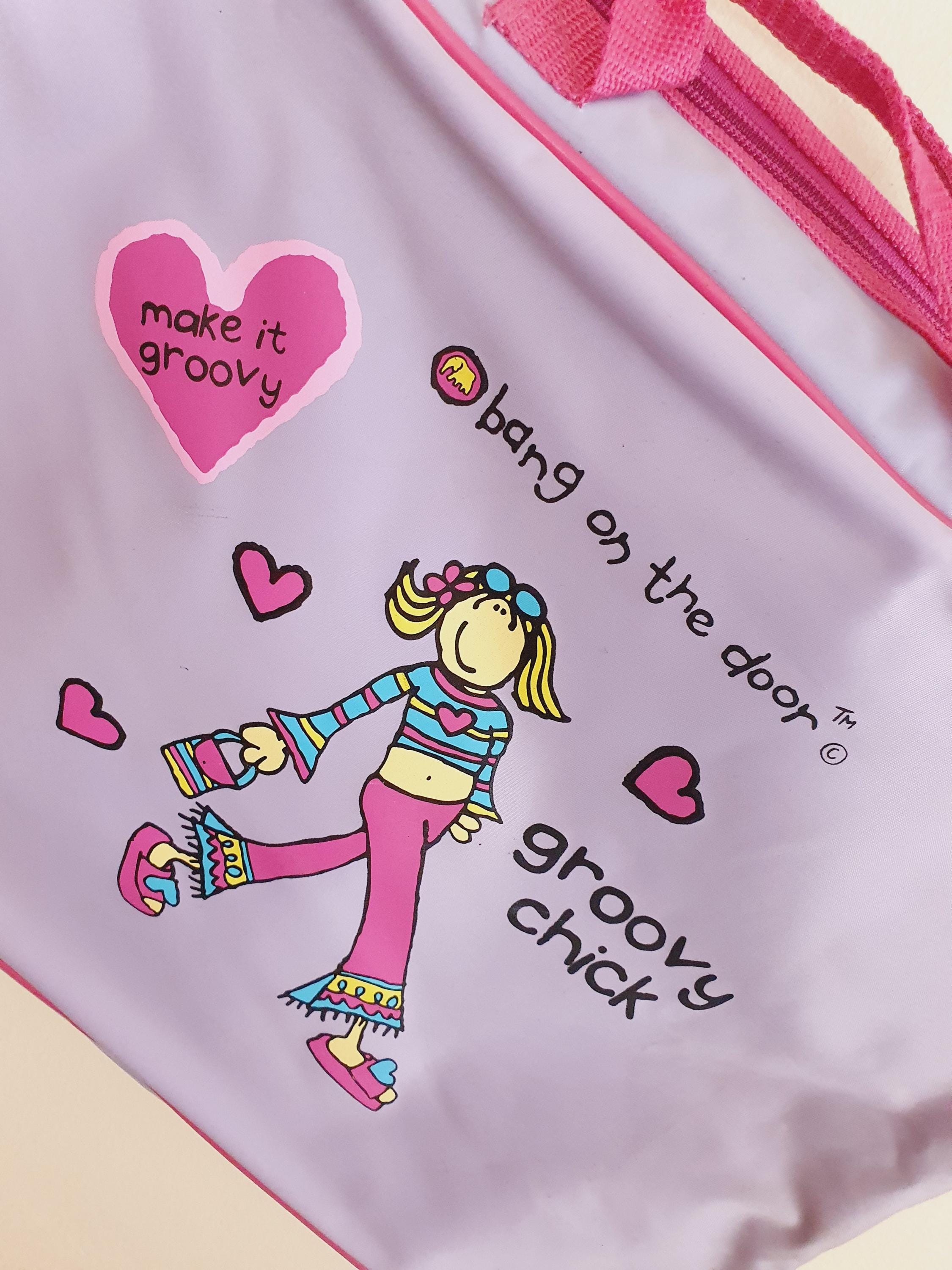 Vintage Groovy Chick Bang Overnight Bag