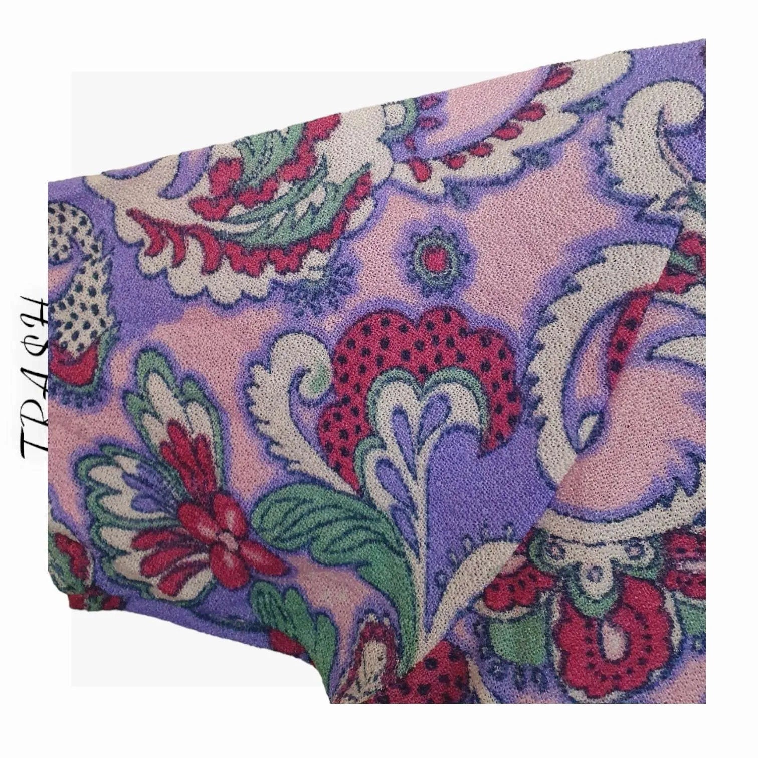 1960s Psychedelic Floral Mod Top
