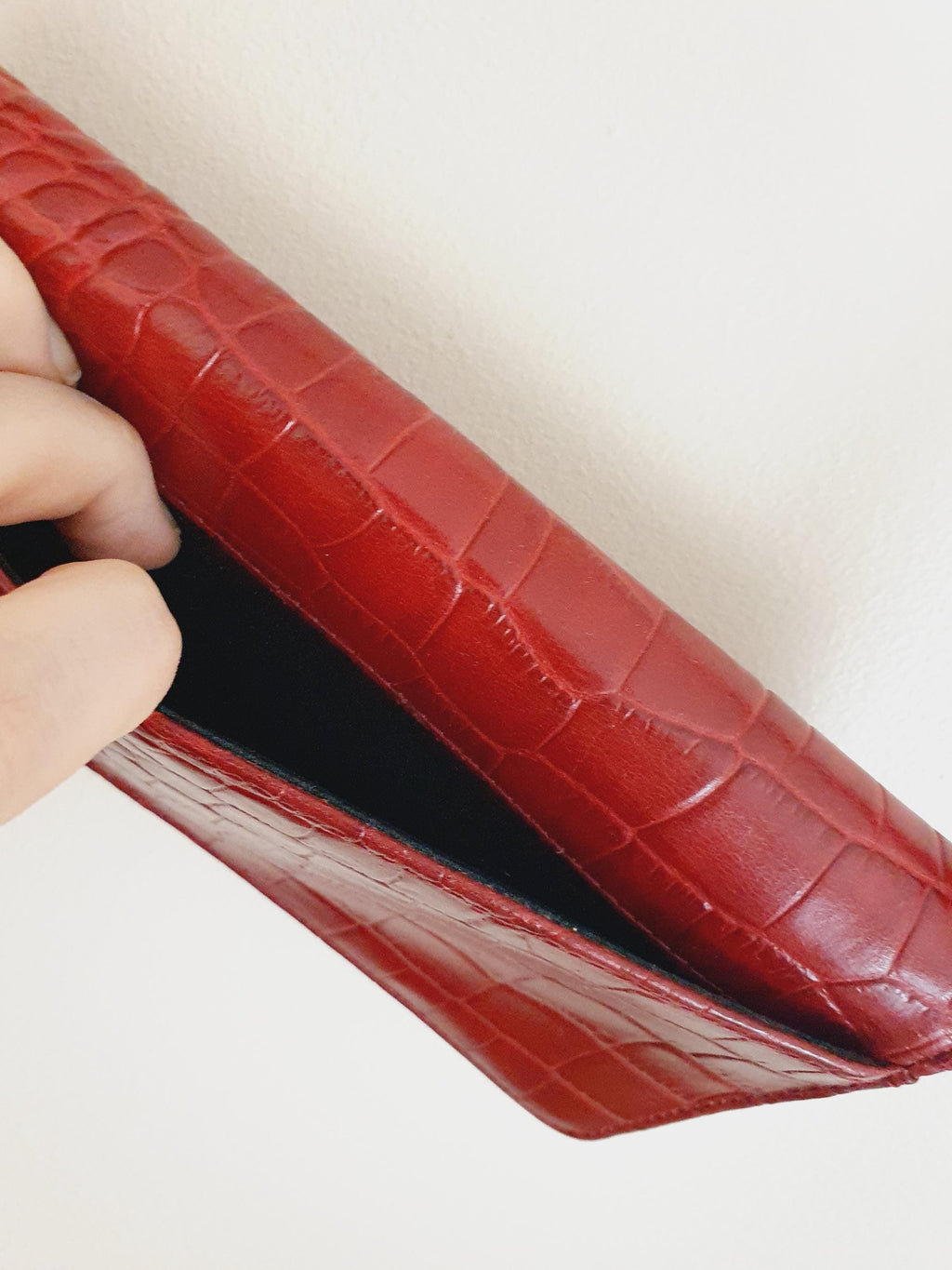 Y2k Vintage Dark Red Leather Shoulder Bag