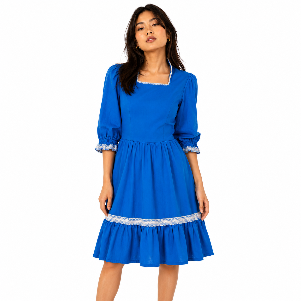 Gorgeous Vintage Blue Square Dance Dress
