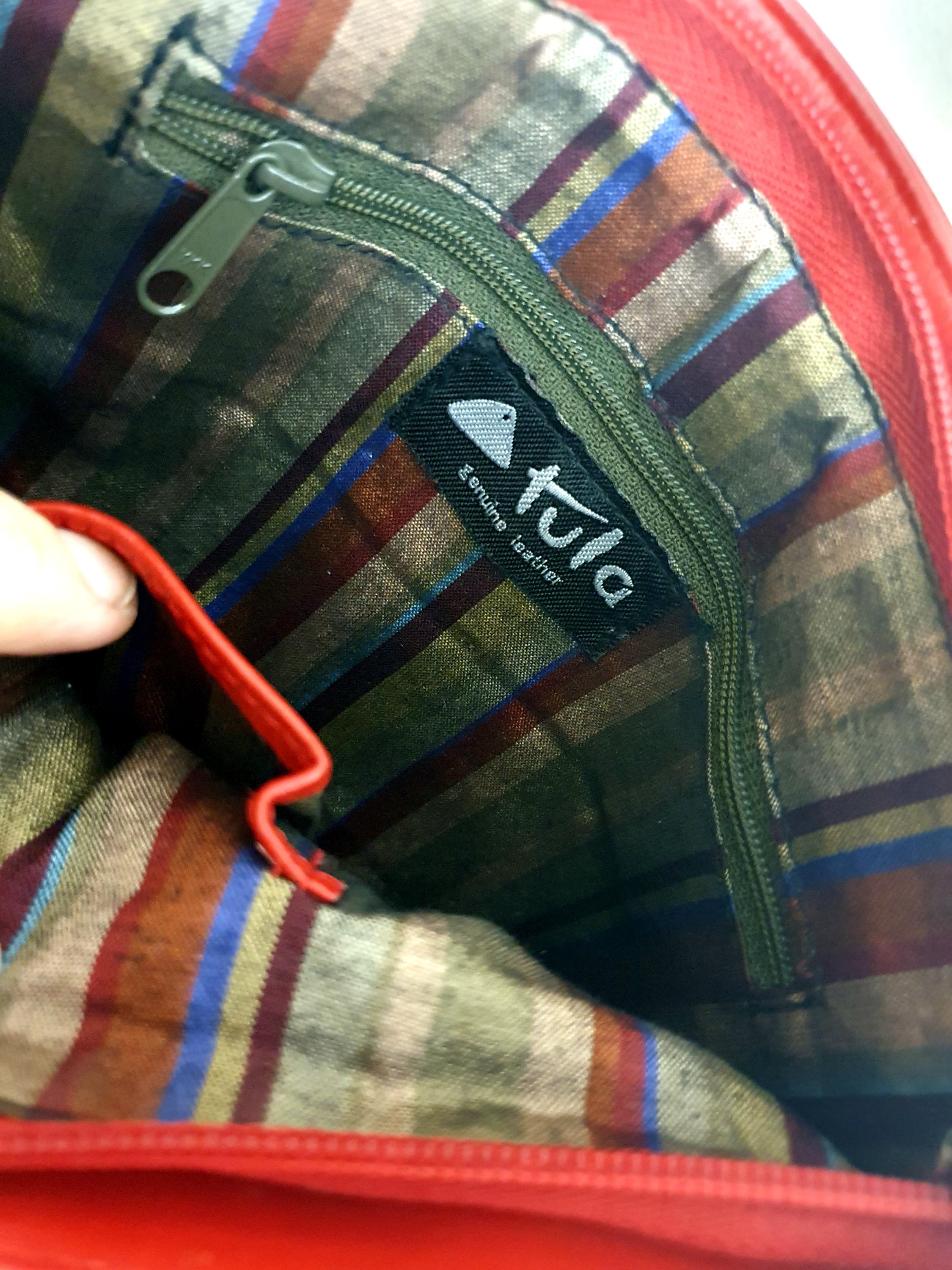 Y2k Red Soft Leather Tote Bag