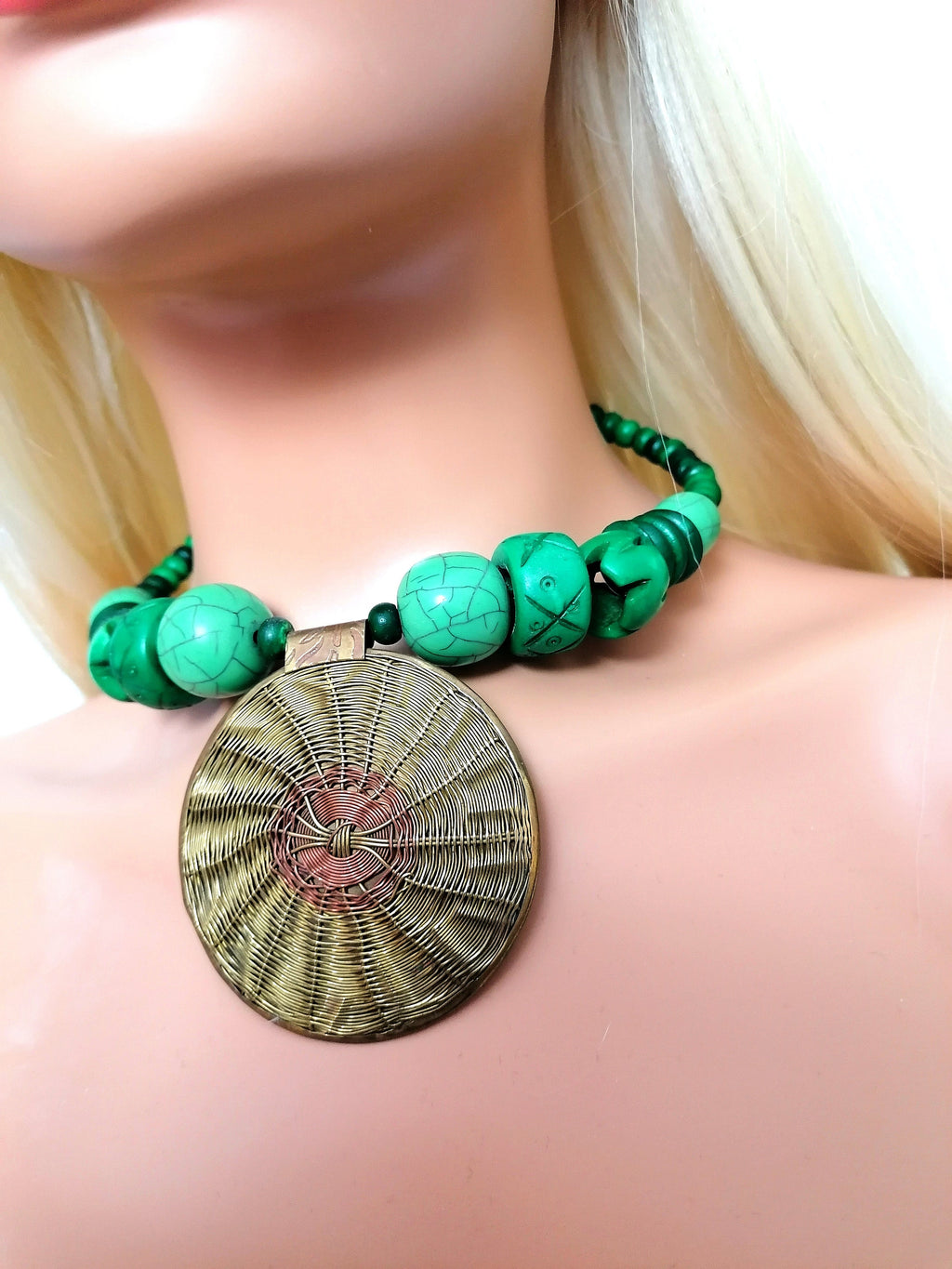 Chunky Handmade Beaded Necklace