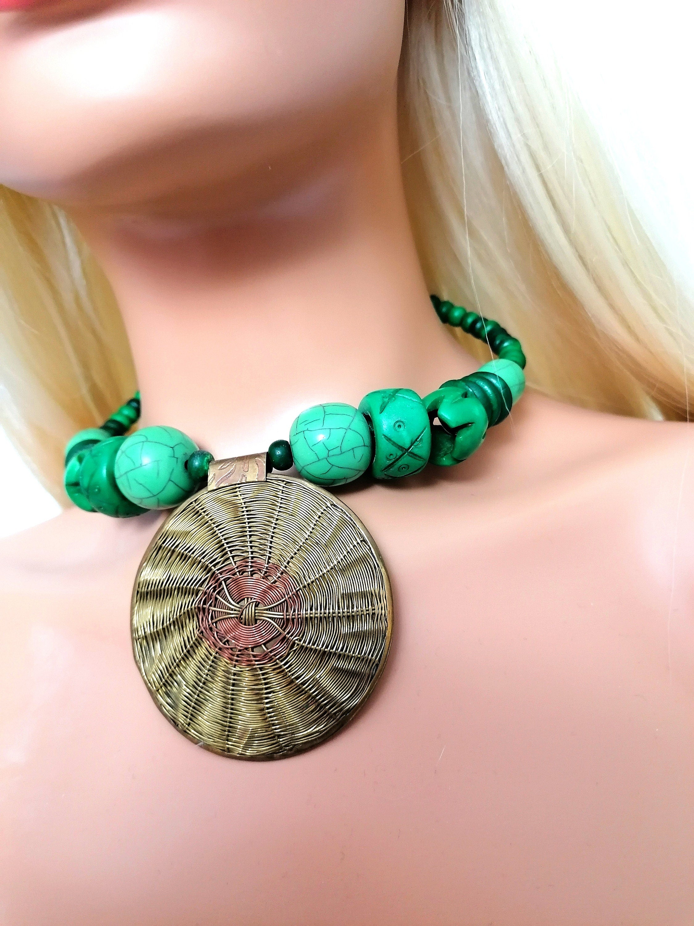 Chunky Handmade Beaded Necklace