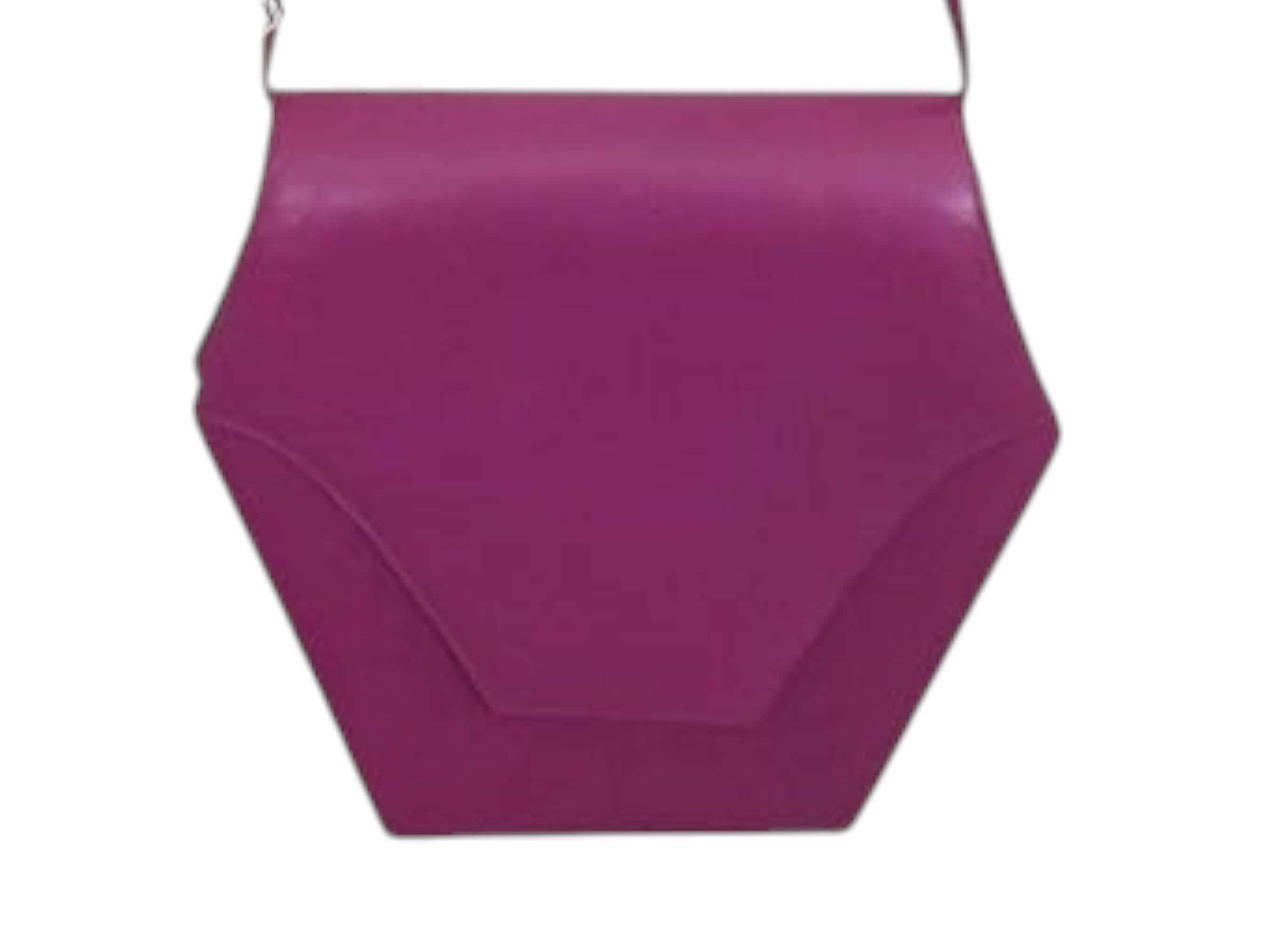 Purple 1990s Leather Shoulder Bag