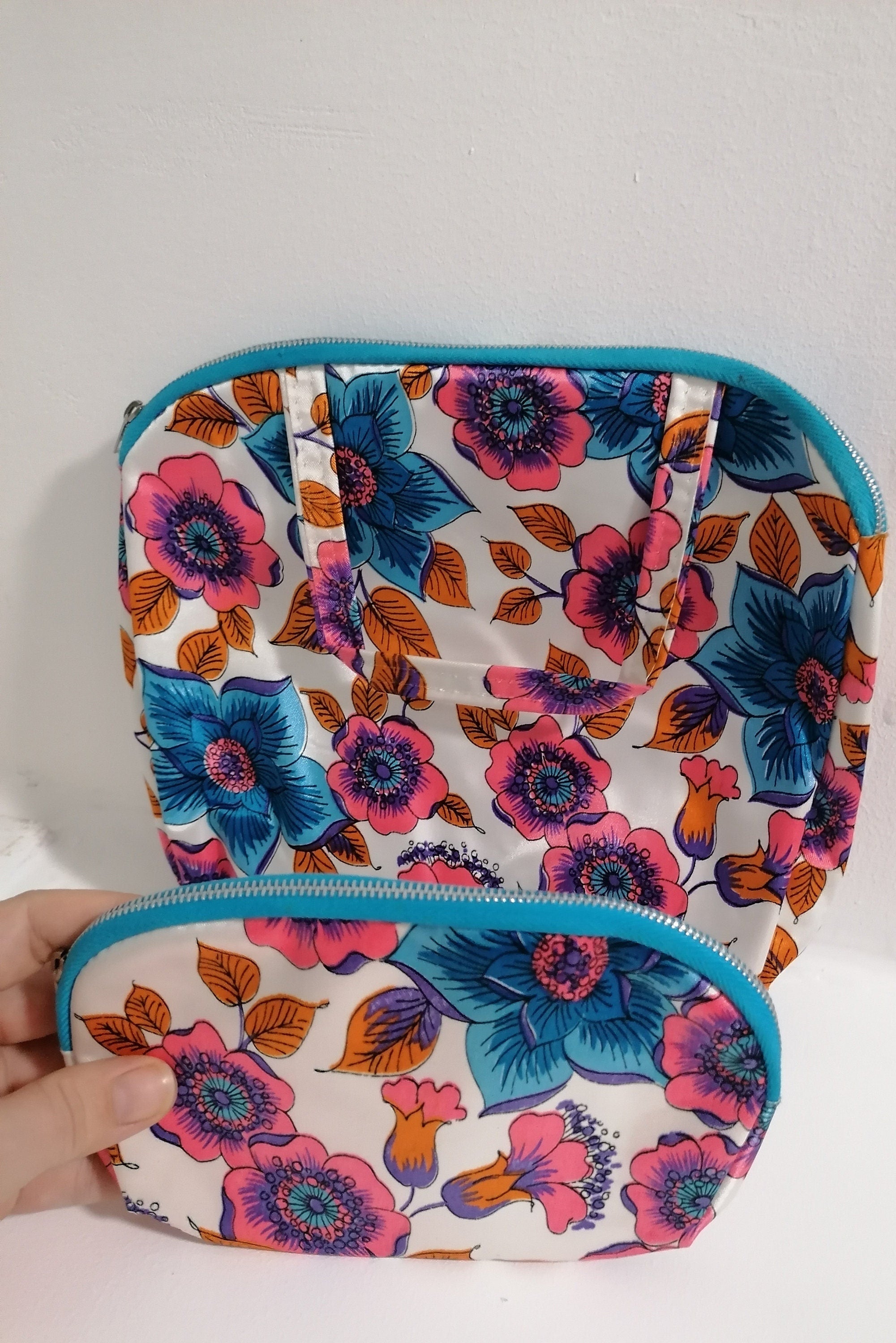 60s Deadstock 2 Piece Make Up Bags