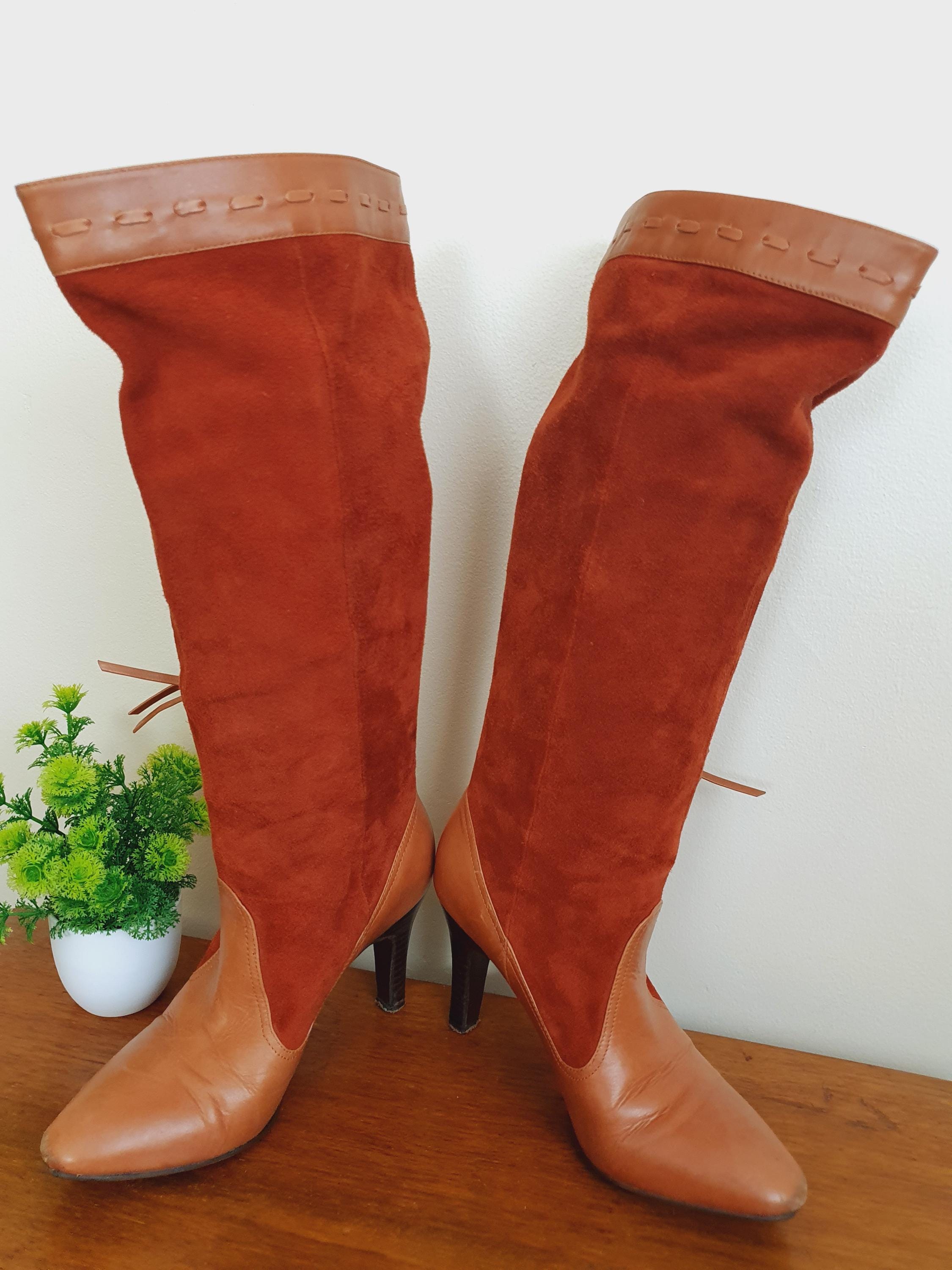 Y2k Shellys Russet Tan Suede Boots