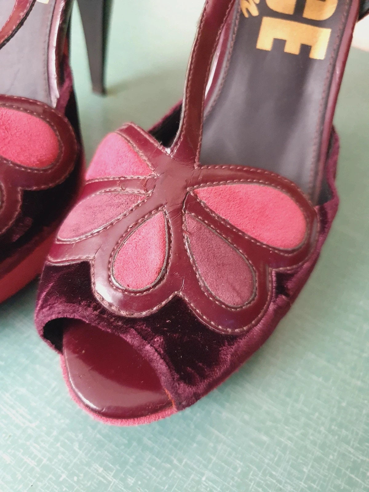 90s Purple Velvet Stiletto Heels