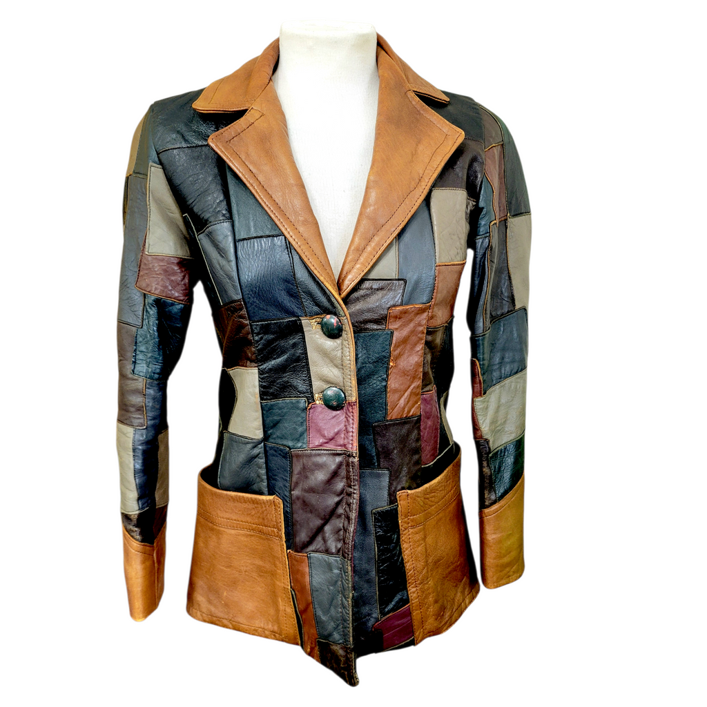 Handmade 1970s hippie leather jacket for women