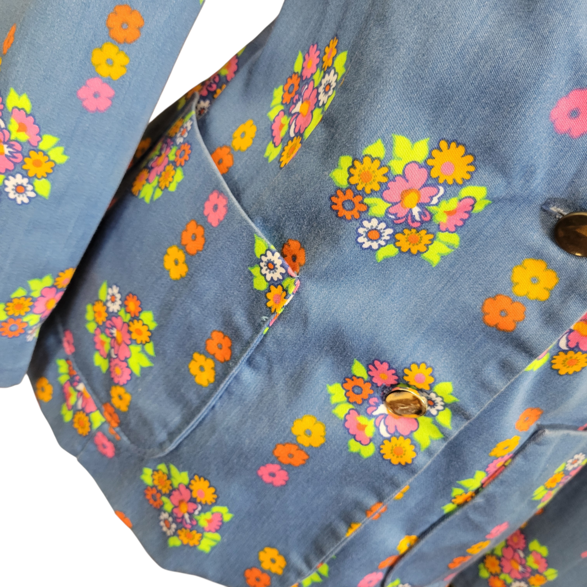 60s flower power blazer with pockets