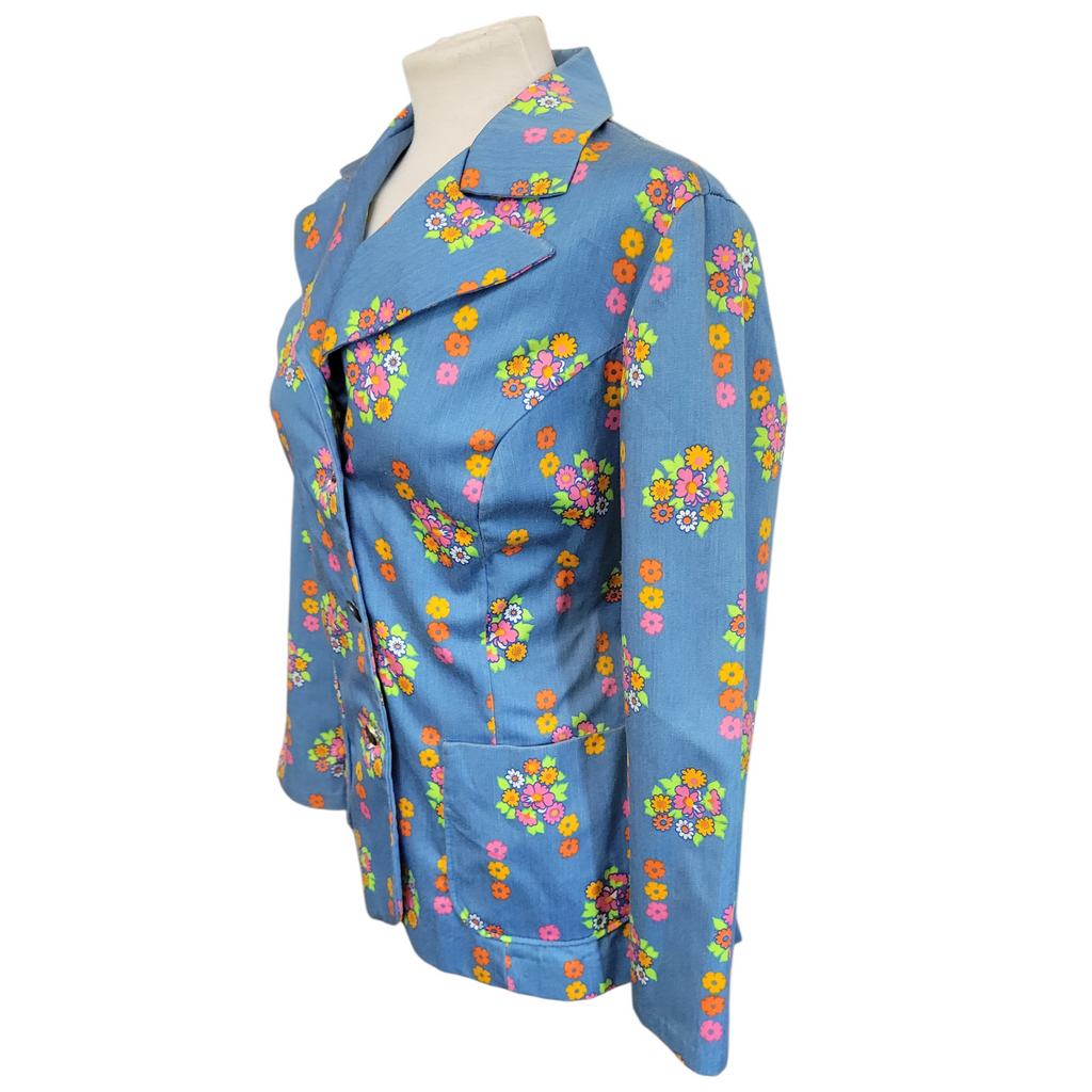 Colourful vintage hippie floral jacket