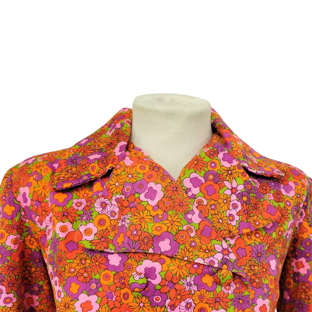 Rare vintage mod jacket with psychedelic floral print