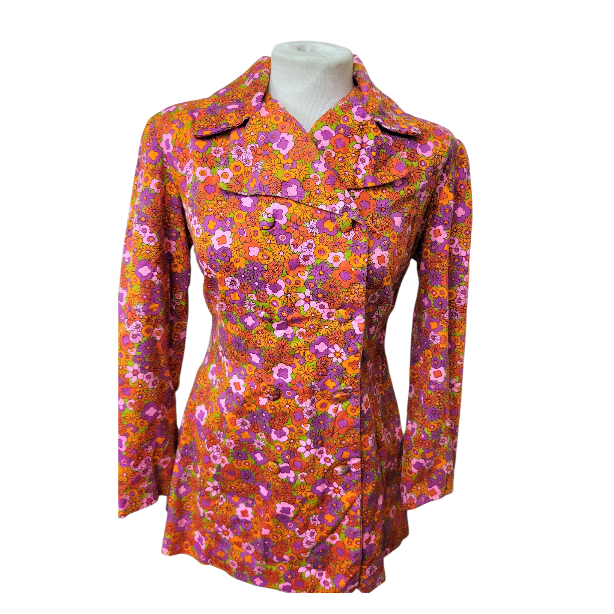 Rare Vintage 1960s Psychedelic Flower Power Mod Blazer