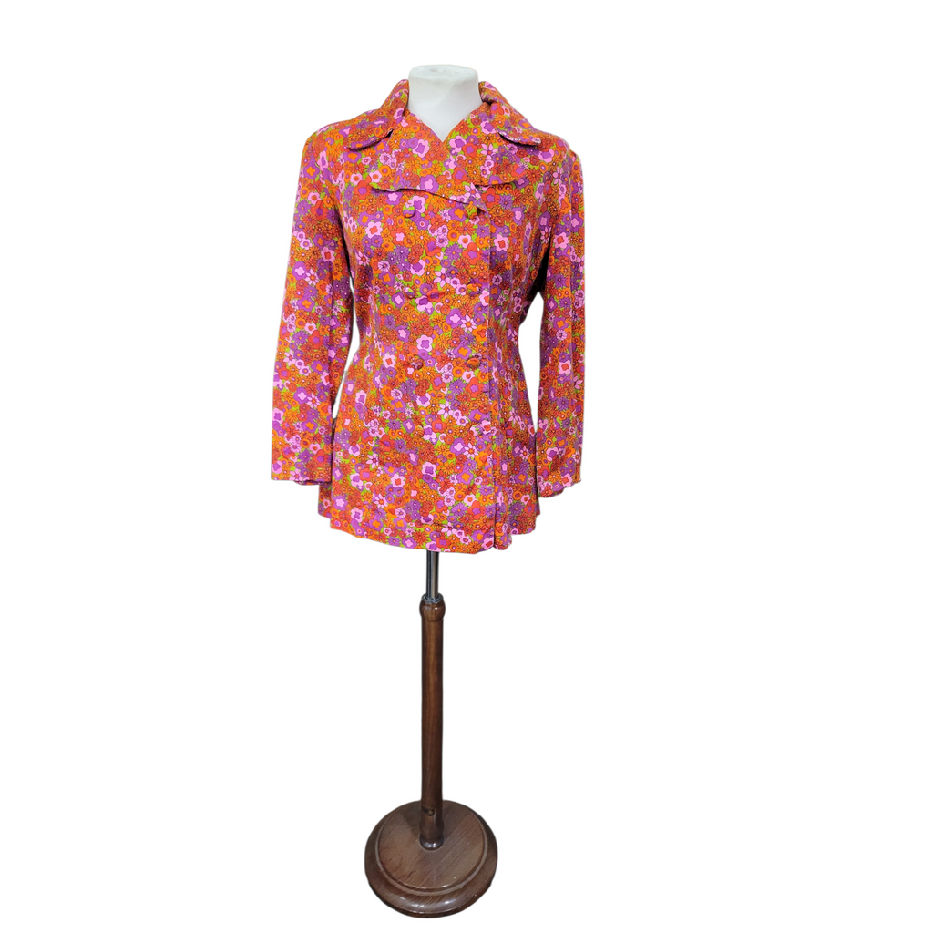 Rare Vintage 1960s Psychedelic Flower Power Mod Blazer