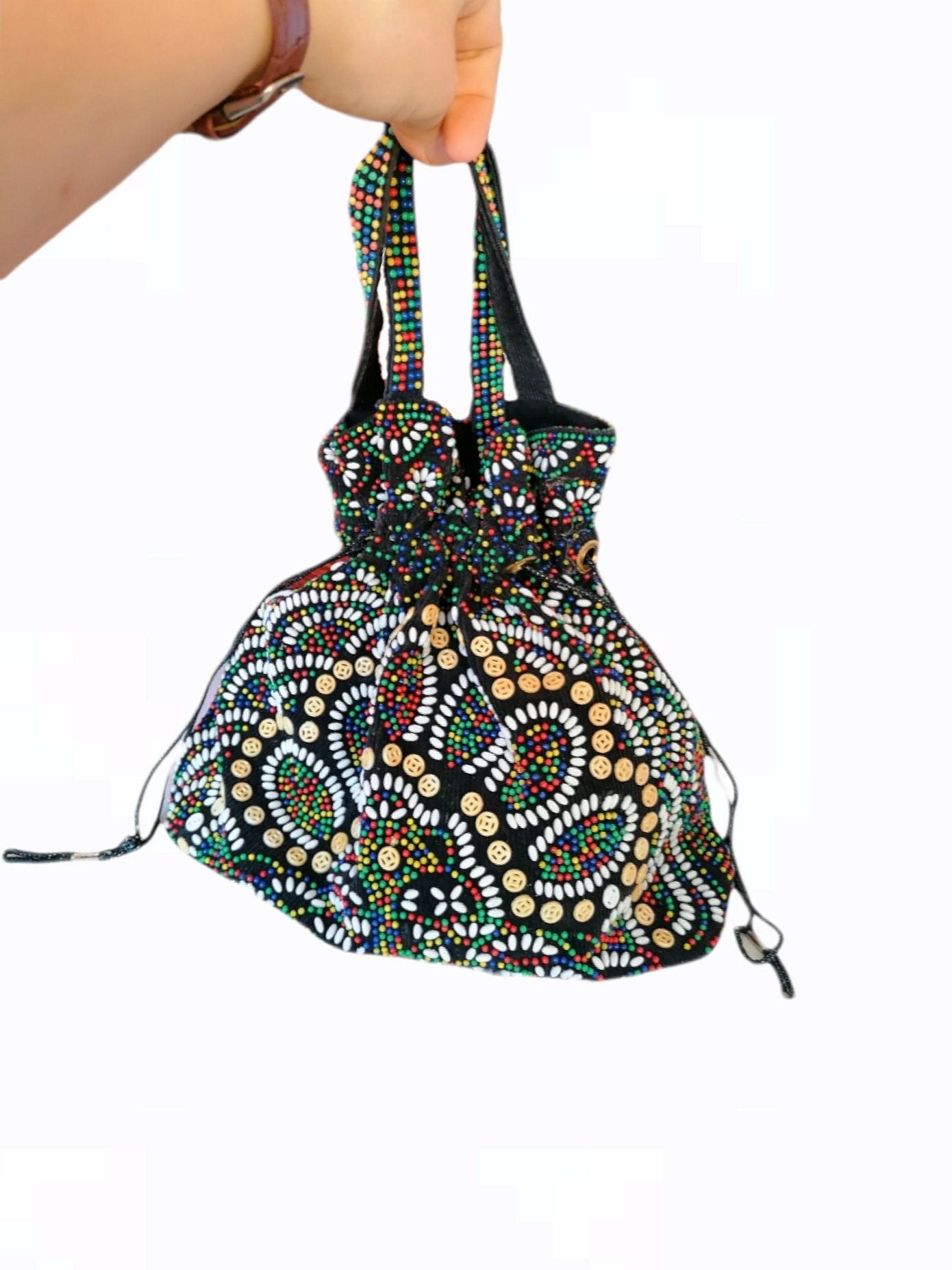 Vintage Drawstring Evening Bag
