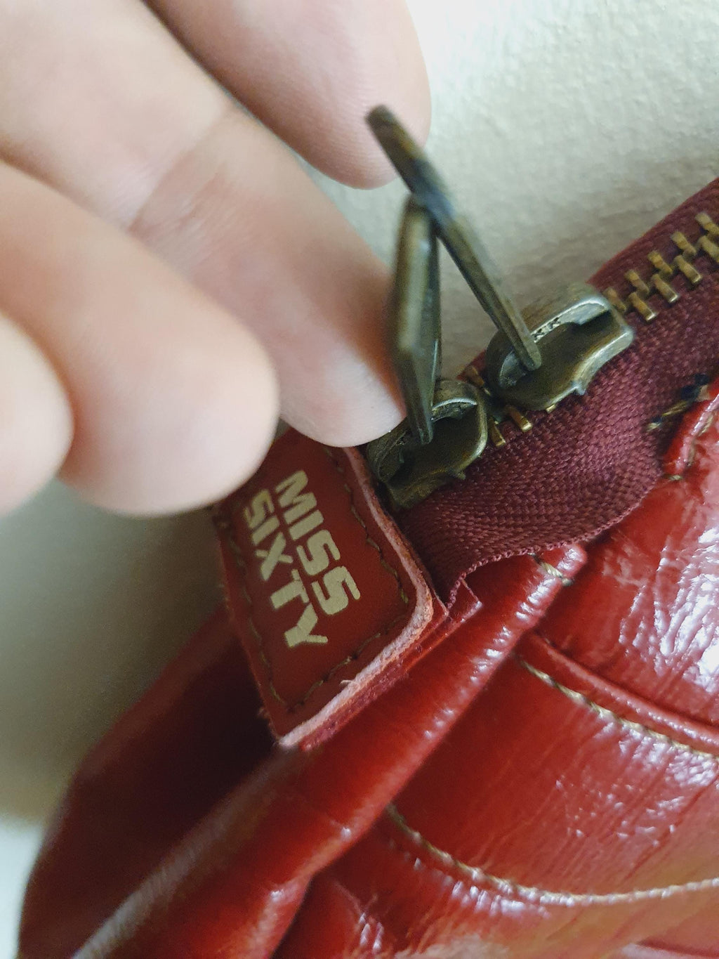 Miss Sixty Vintage Red Shoulder Bag