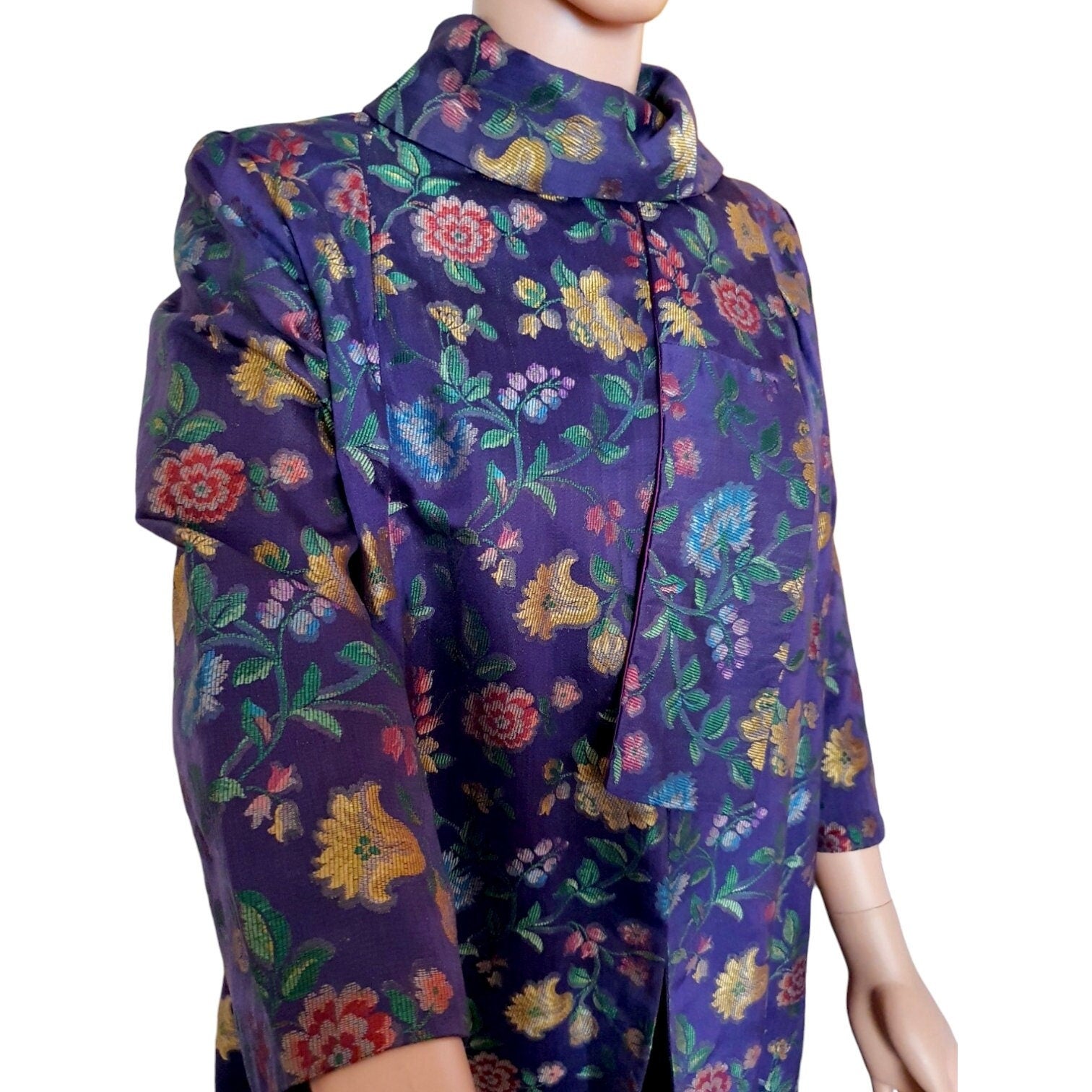 1960s Swing Coat With Attached Scarf