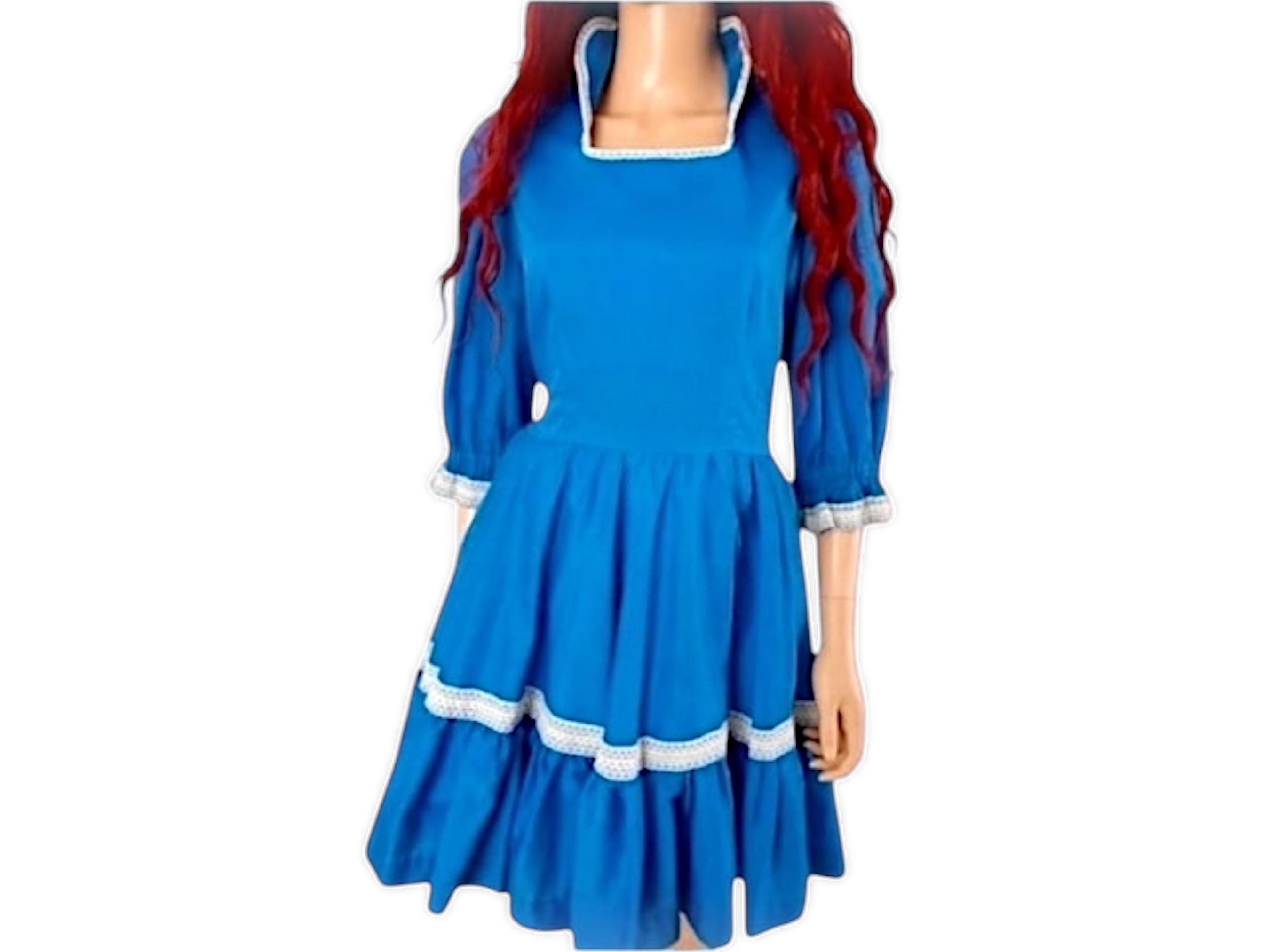 Gorgeous Vintage Blue Square Dance Dress
