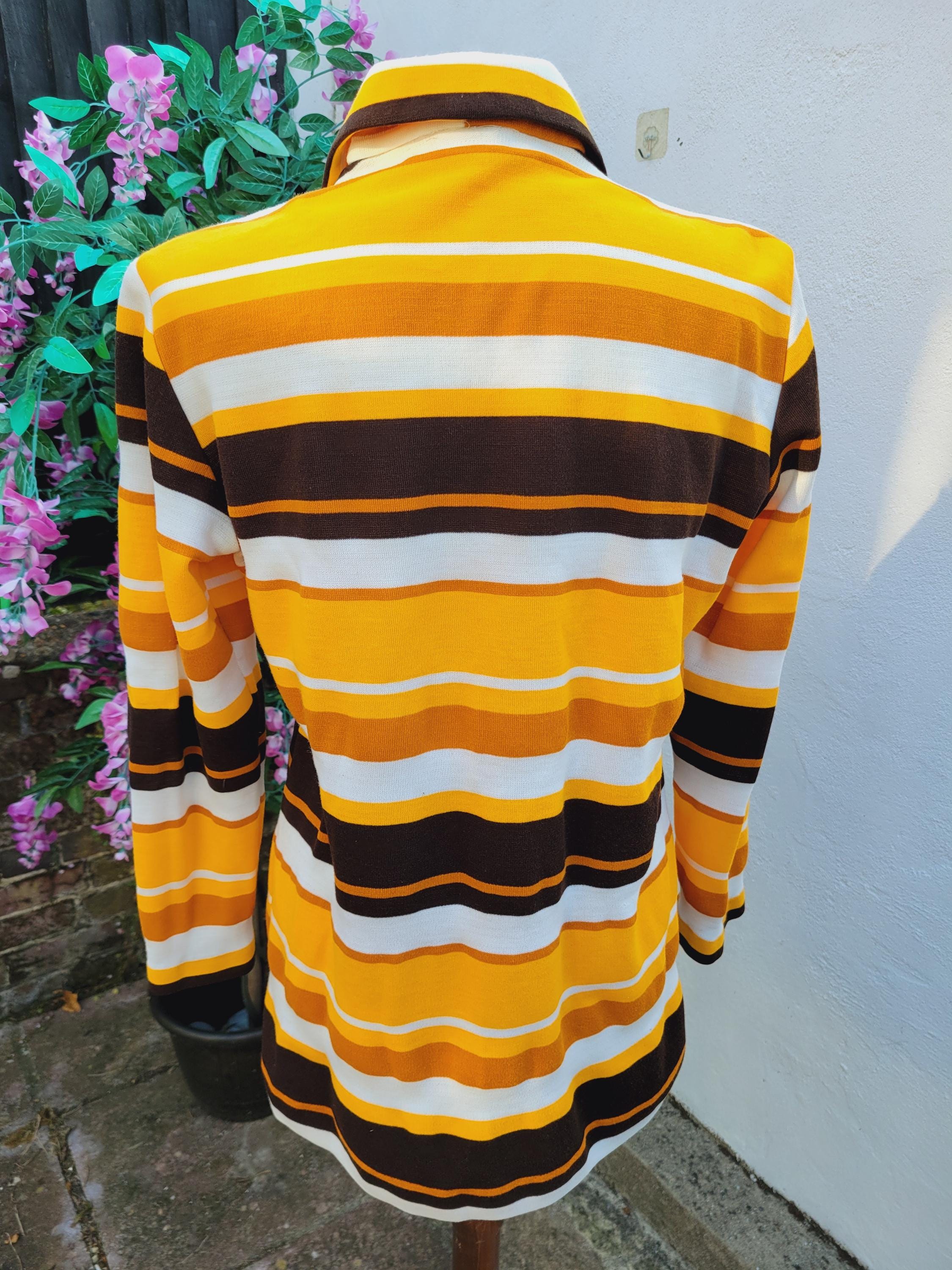 1960s 1970s Dagger Collar Shirt