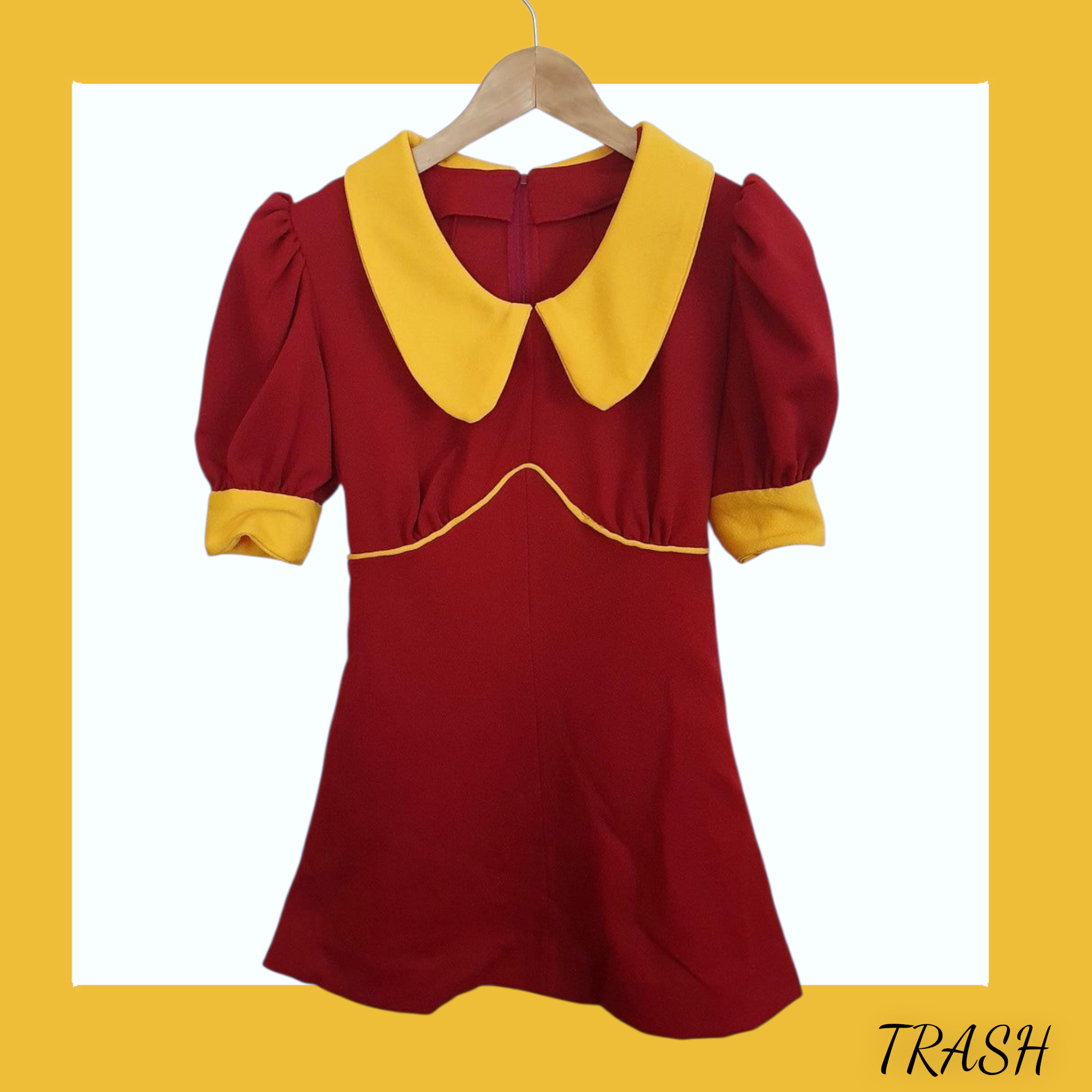 Red Vintage 1960s Diner Mini Dress