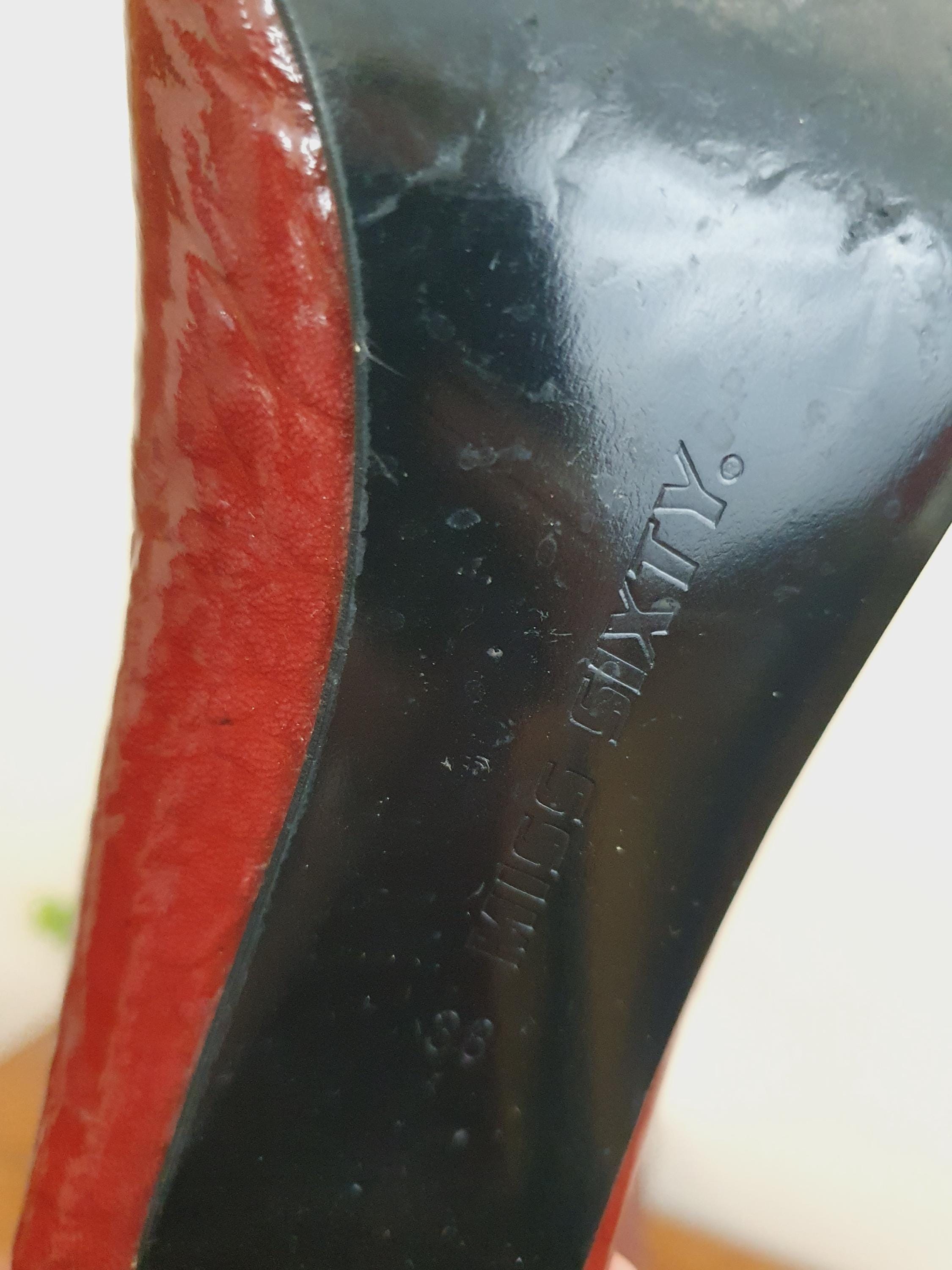 90s Miss Sixty Patent Dark Red Boots