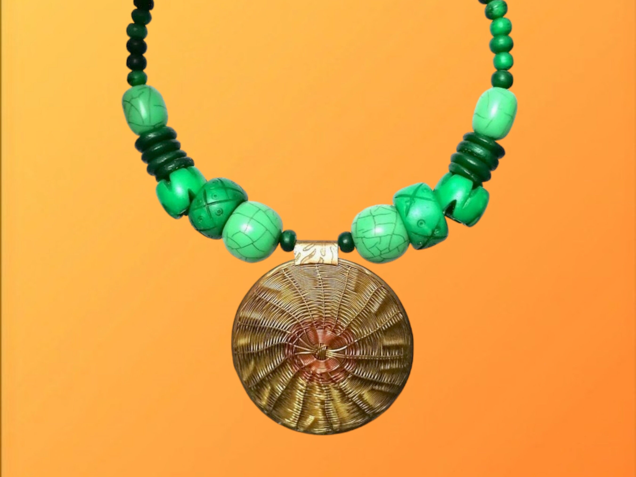 Chunky Handmade Beaded Necklace