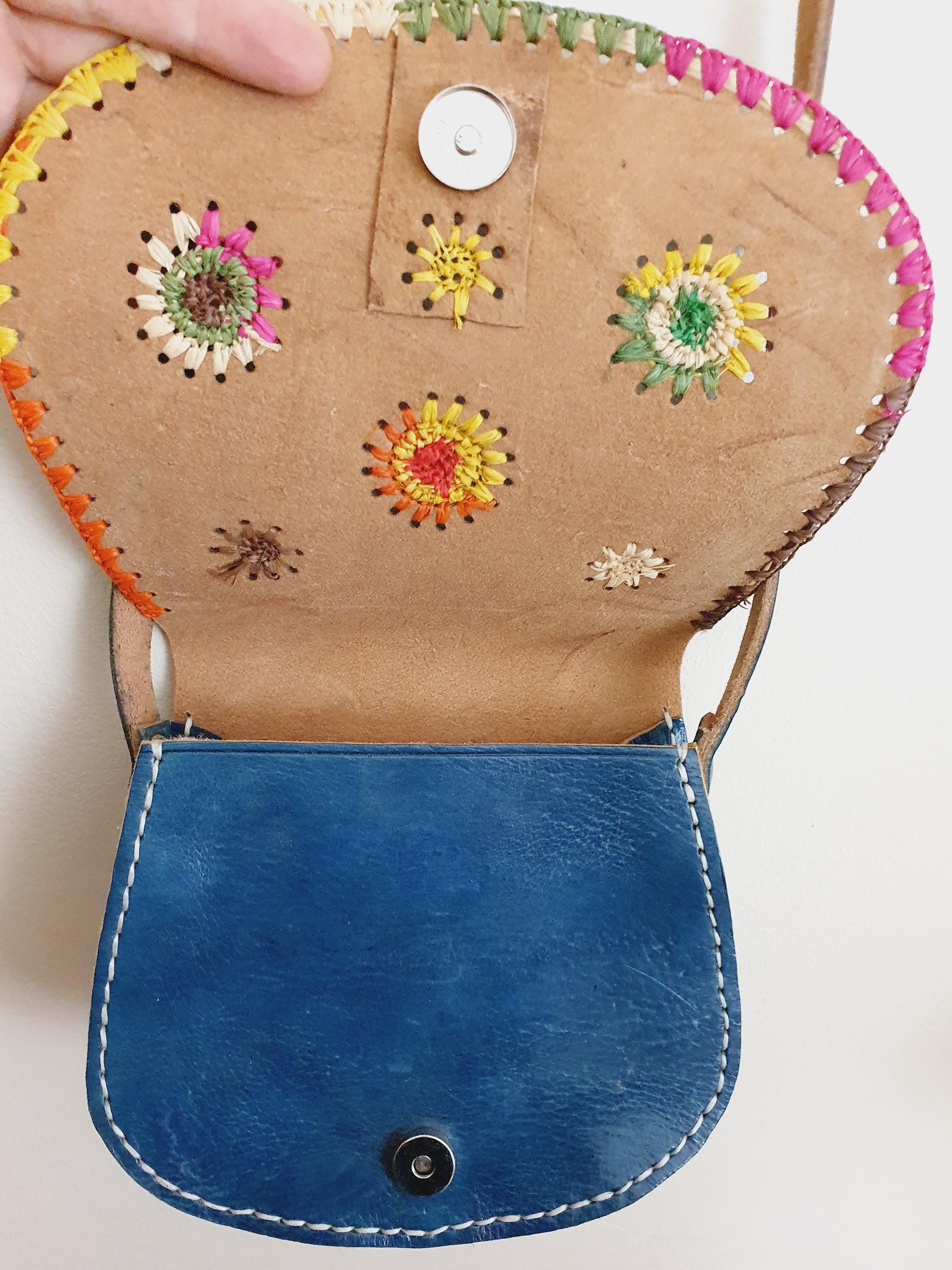 1970s Unique Leather Shoulder Bag