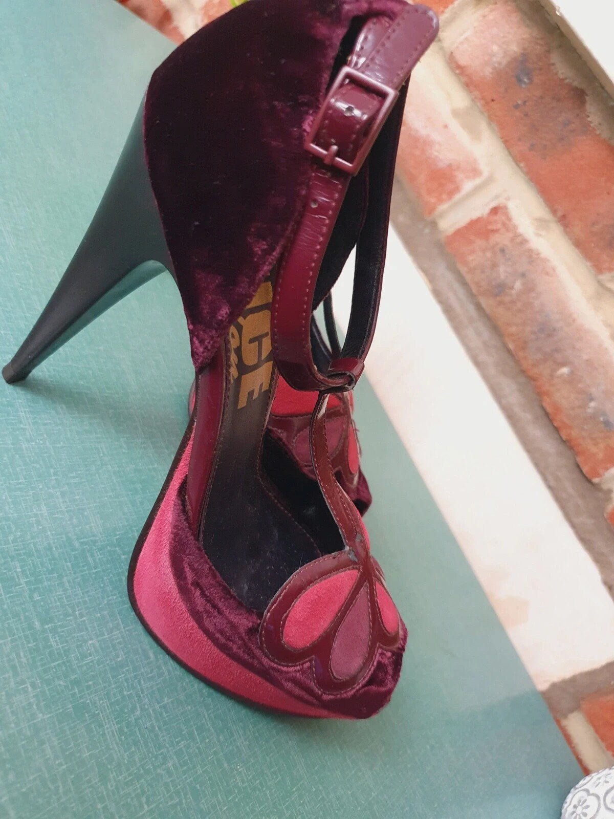 90s Purple Velvet Stiletto Heels