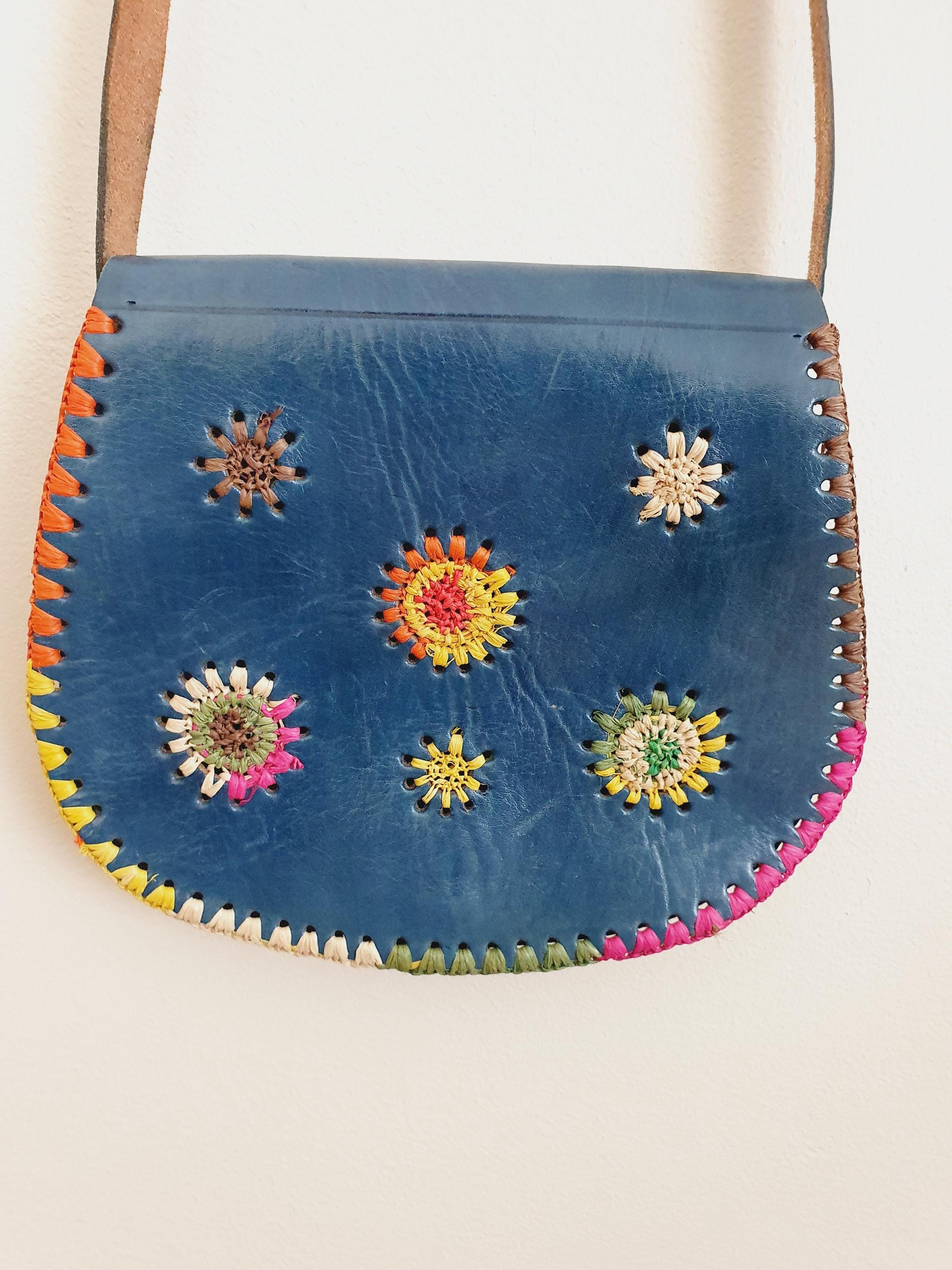 1970s Unique Leather Shoulder Bag