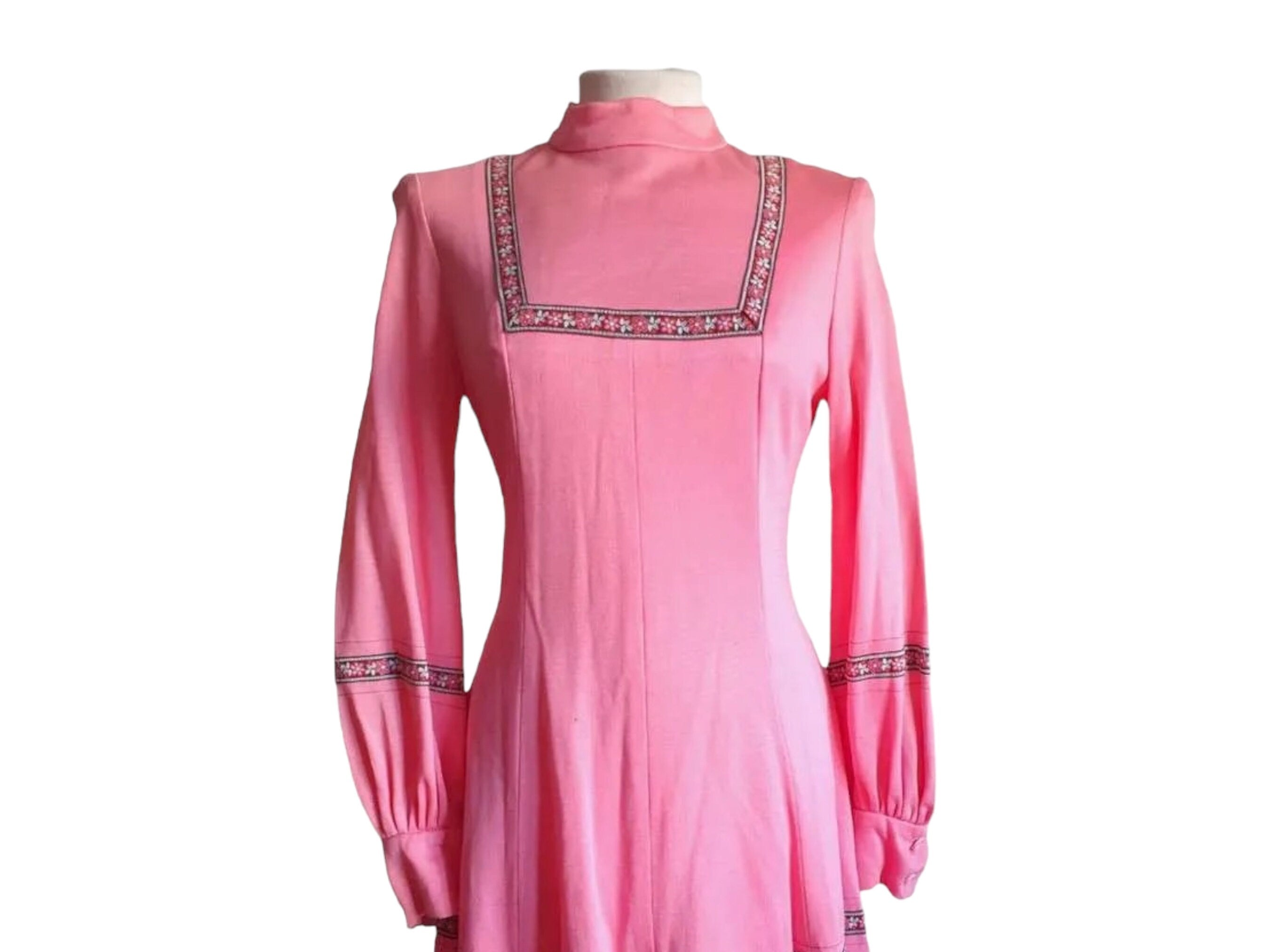 Vintage 1970s Midi Dress