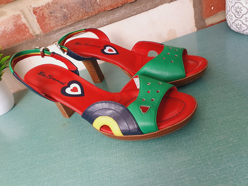1990s Ben Sherman Multi Coloured Heels