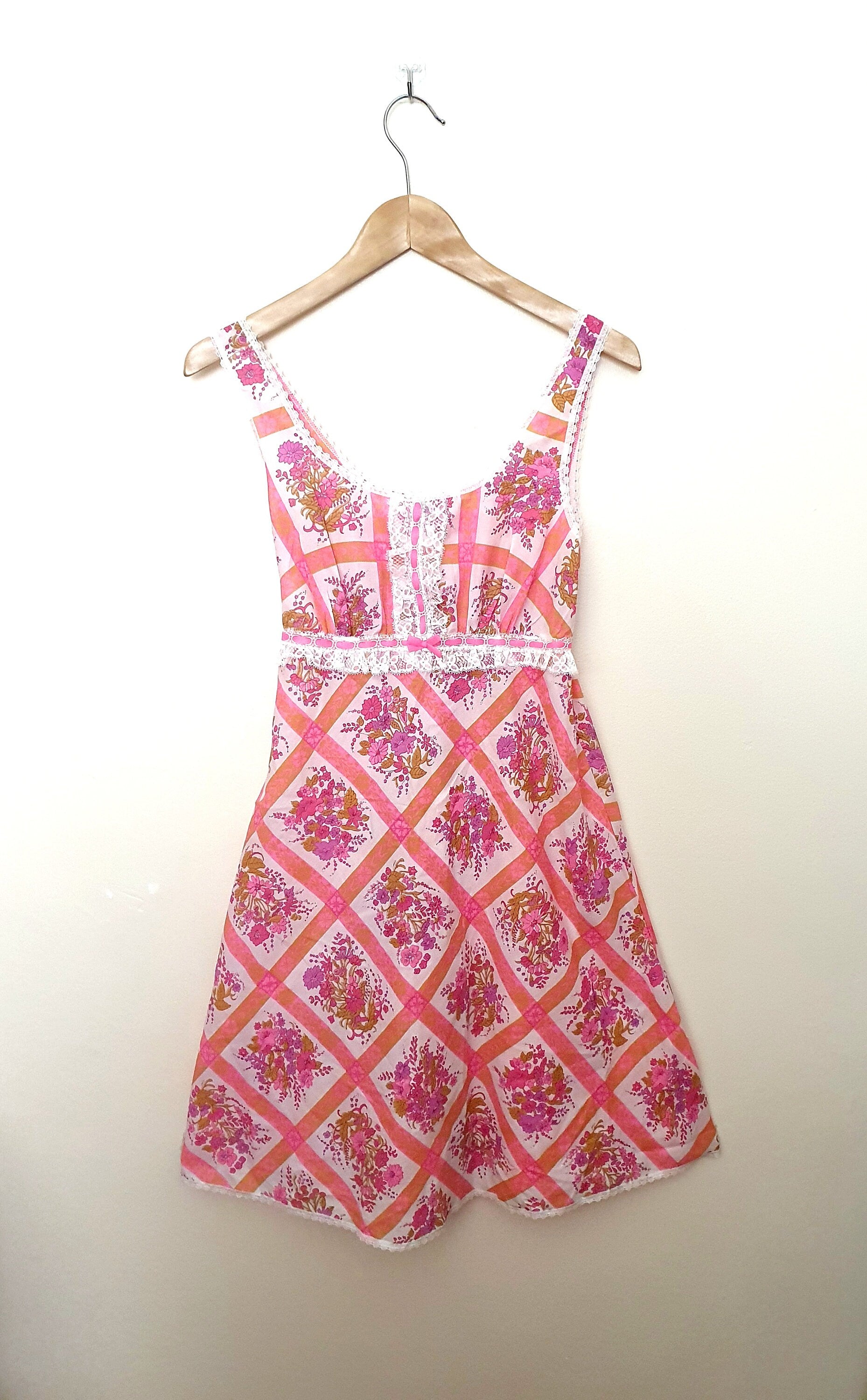 1960s Floral Slip Dress