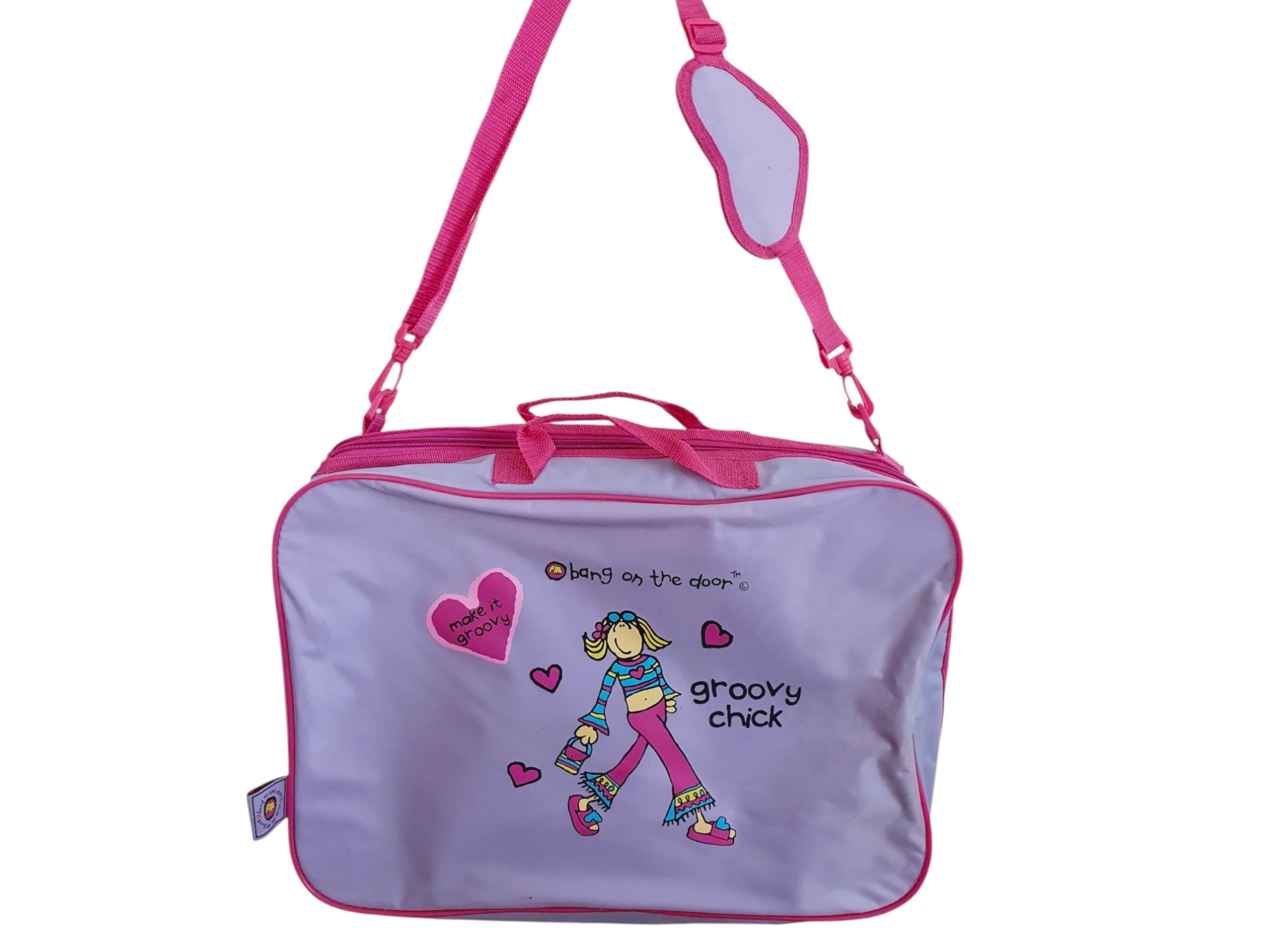 Vintage Groovy Chick Bang Overnight Bag