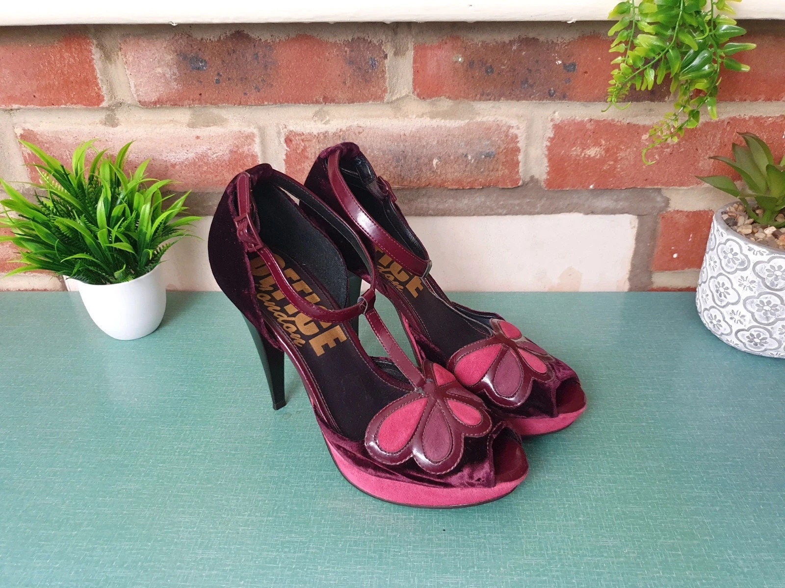 90s Purple Velvet Stiletto Heels