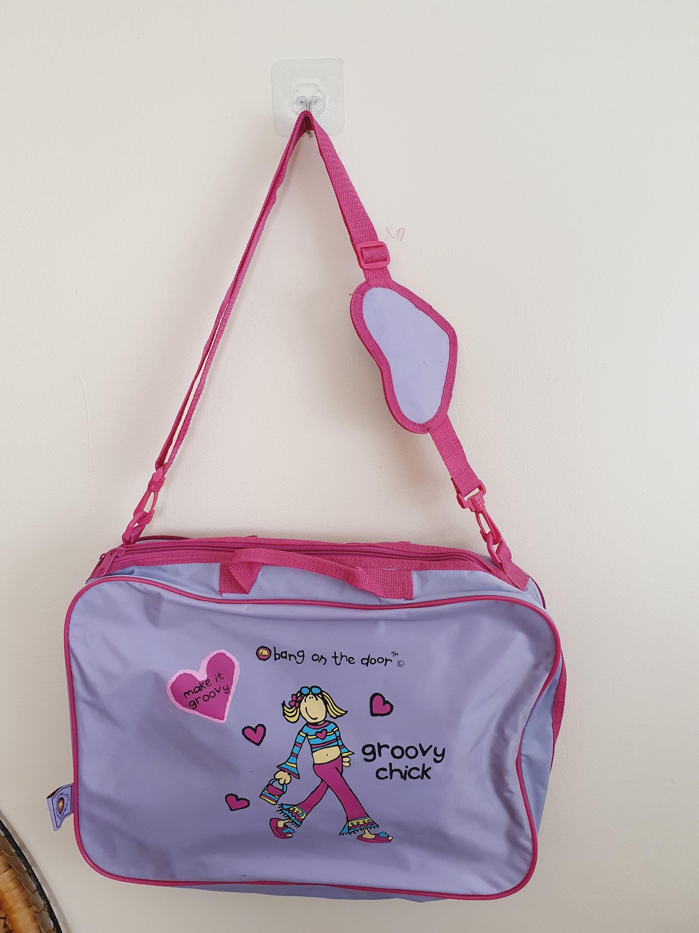 Vintage Groovy Chick Bang Overnight Bag