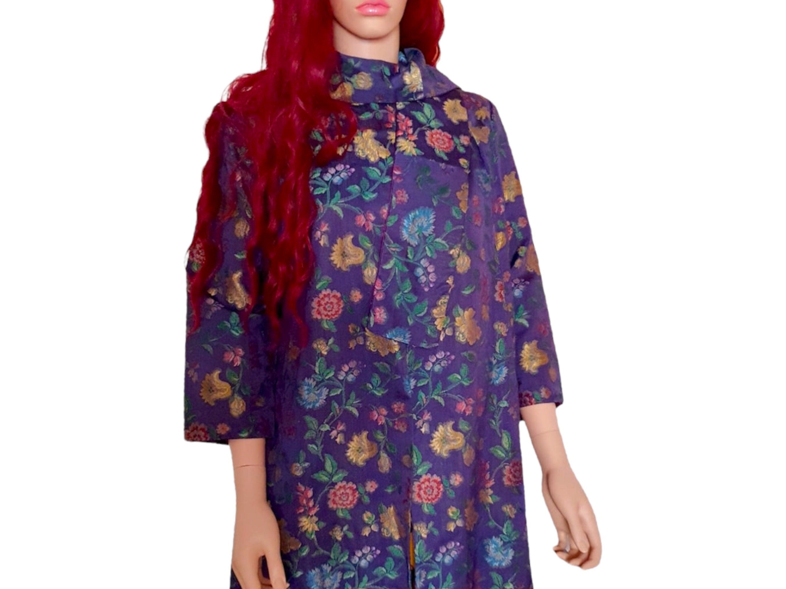 1960s Swing Coat With Attached Scarf