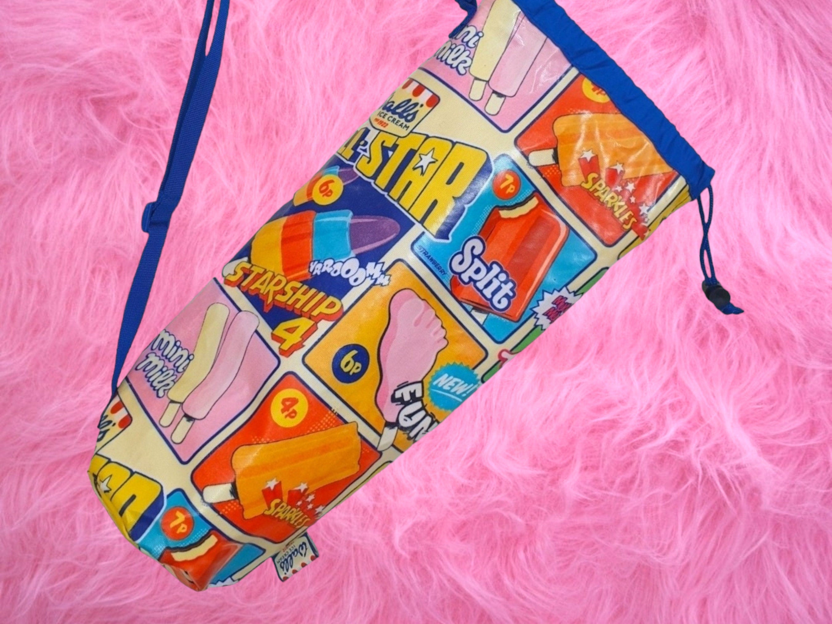 Rare Retro Walls Ice Cream Drawstring Bag