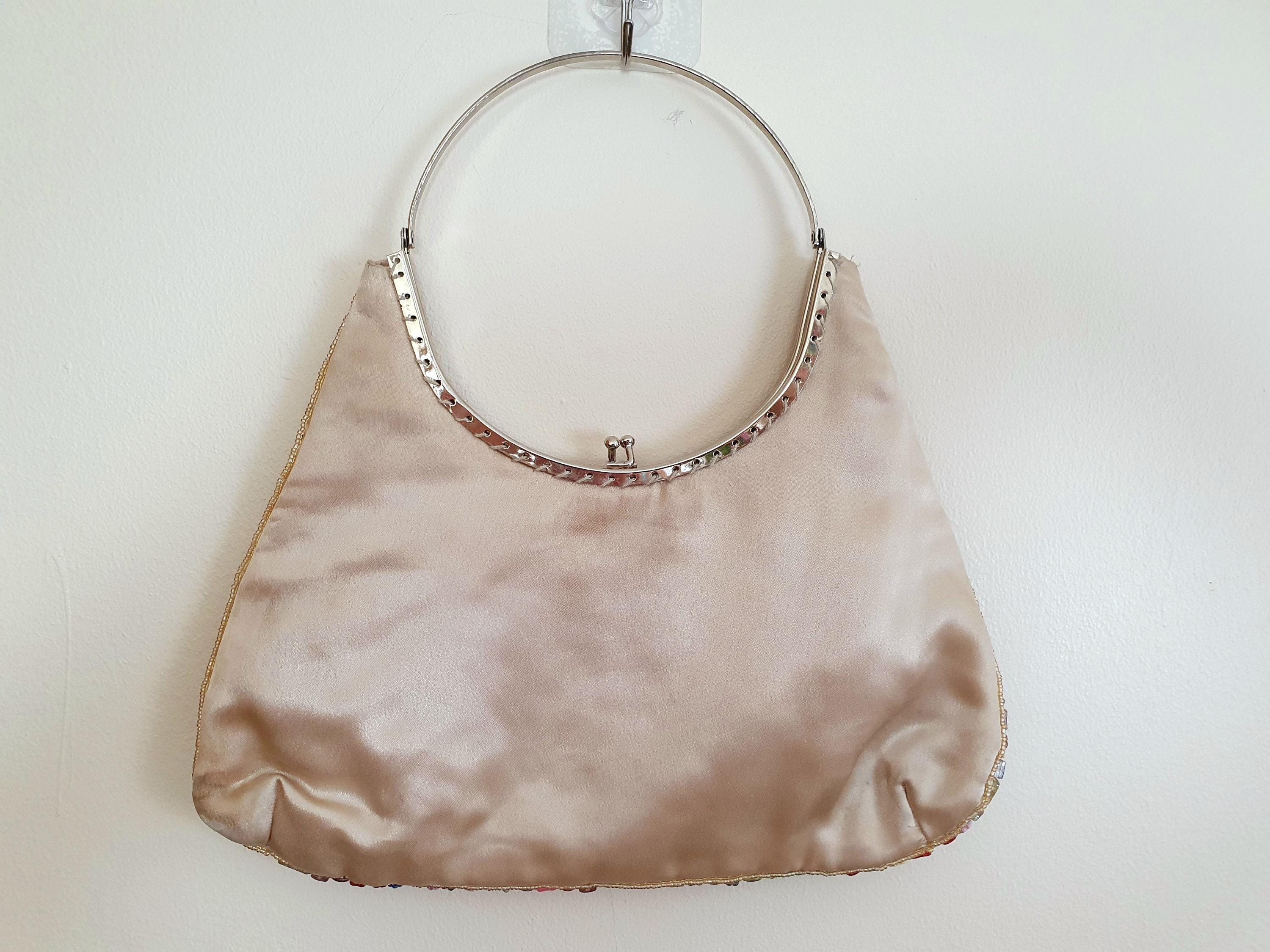 Vintage Seascape kiss Clasp Evening Purse