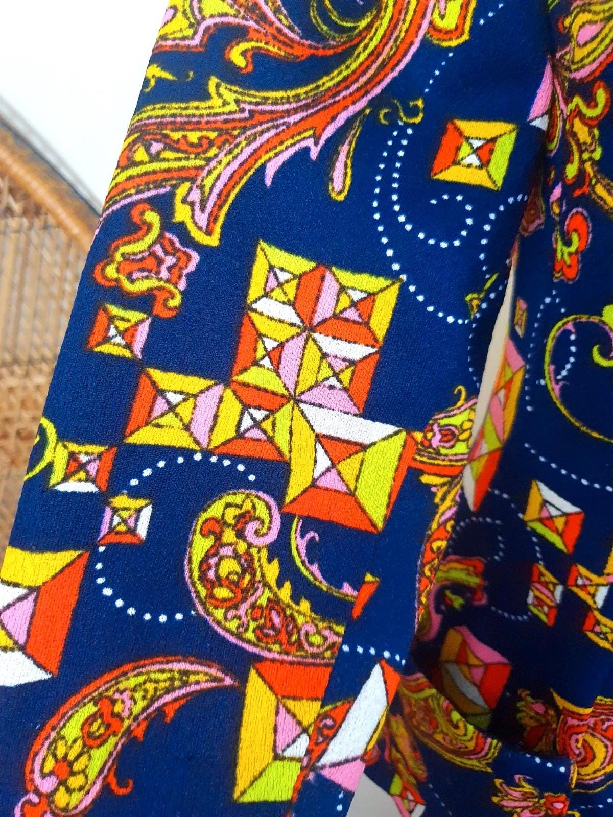 1960s Dagger Collar Tunic Shirt