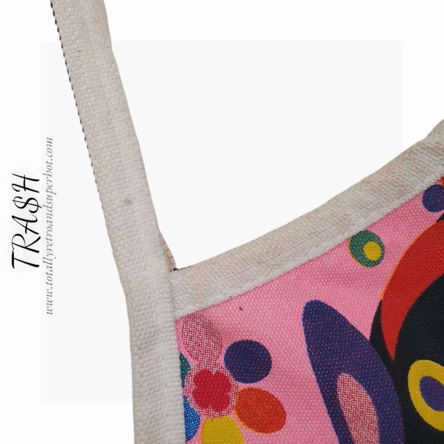 Funky Vintage tote bag- 70s psychedelic hippy shoulder bag