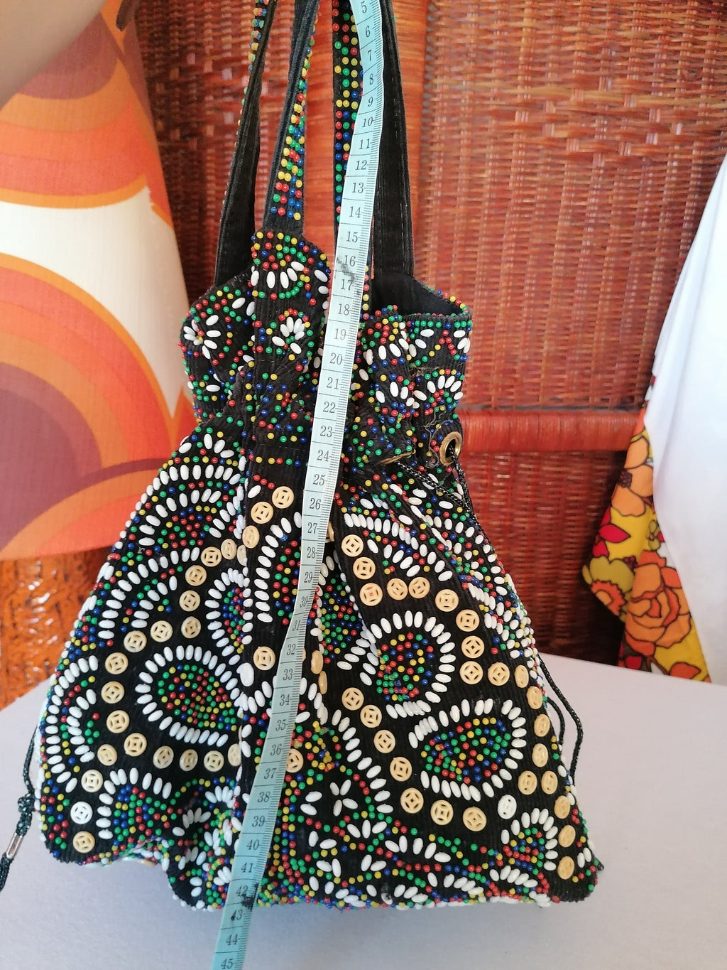 Vintage Drawstring Evening Bag