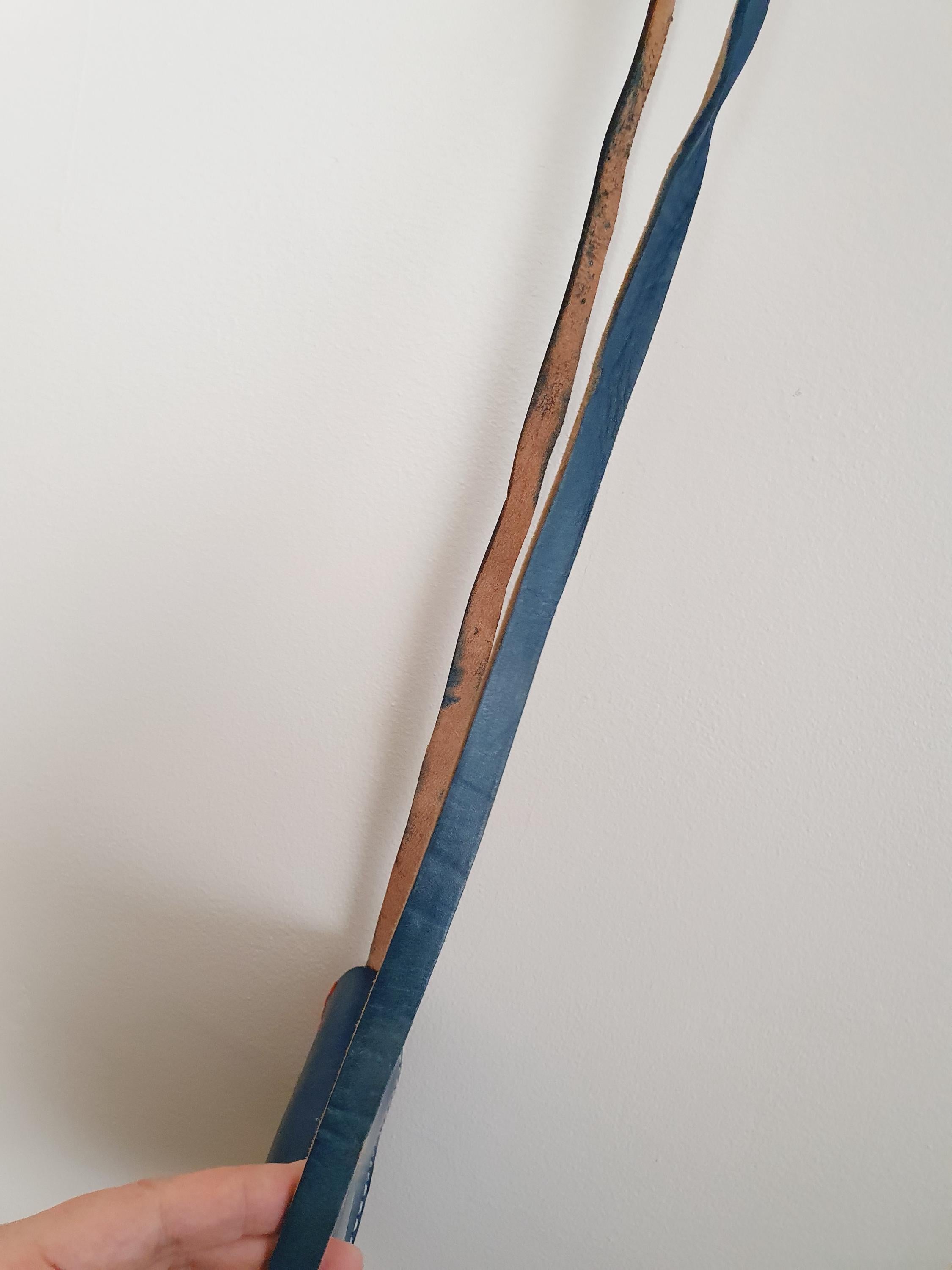 1970s Unique Leather Shoulder Bag