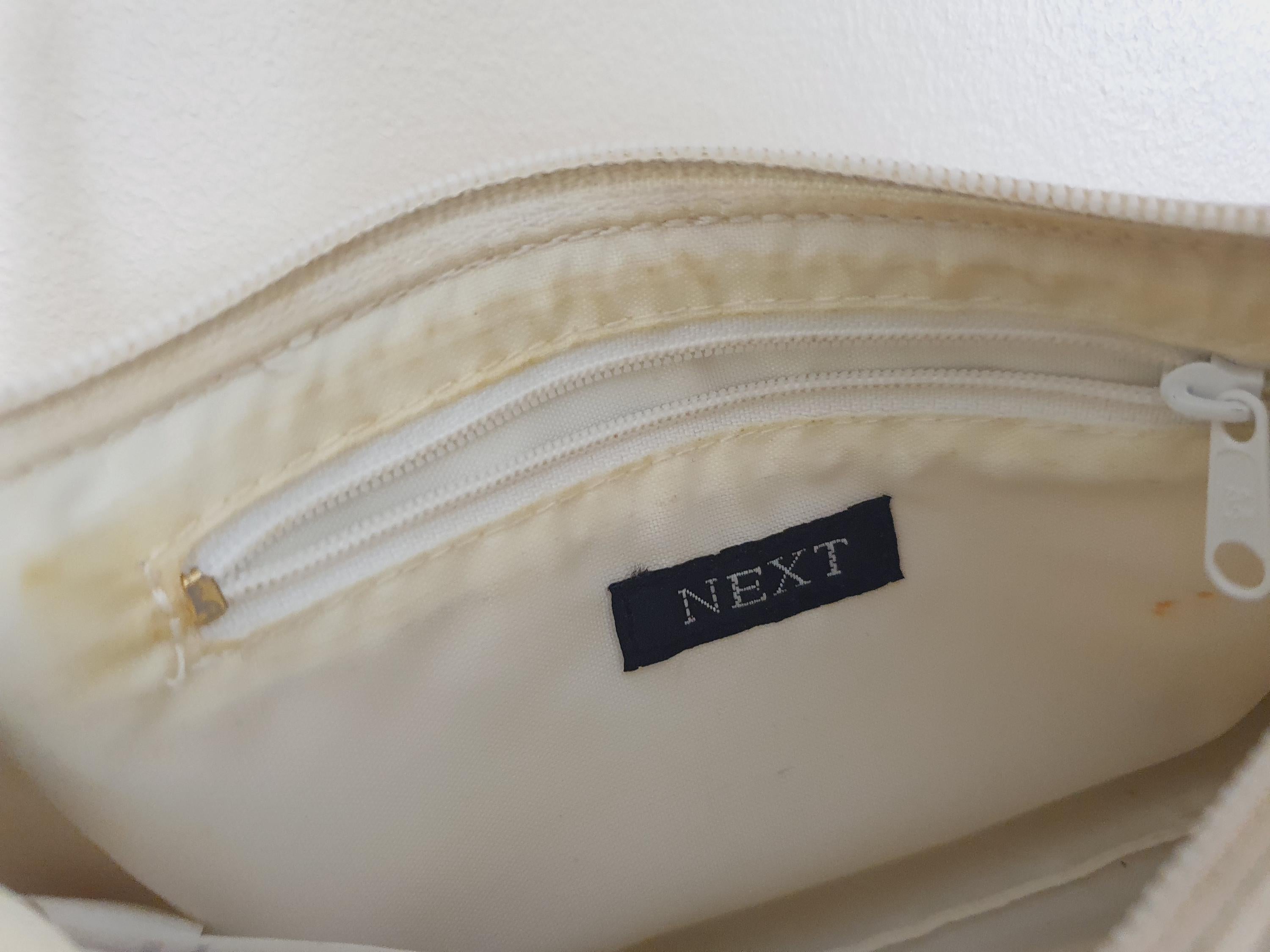 Y2k White Monogram Shoulder Bag