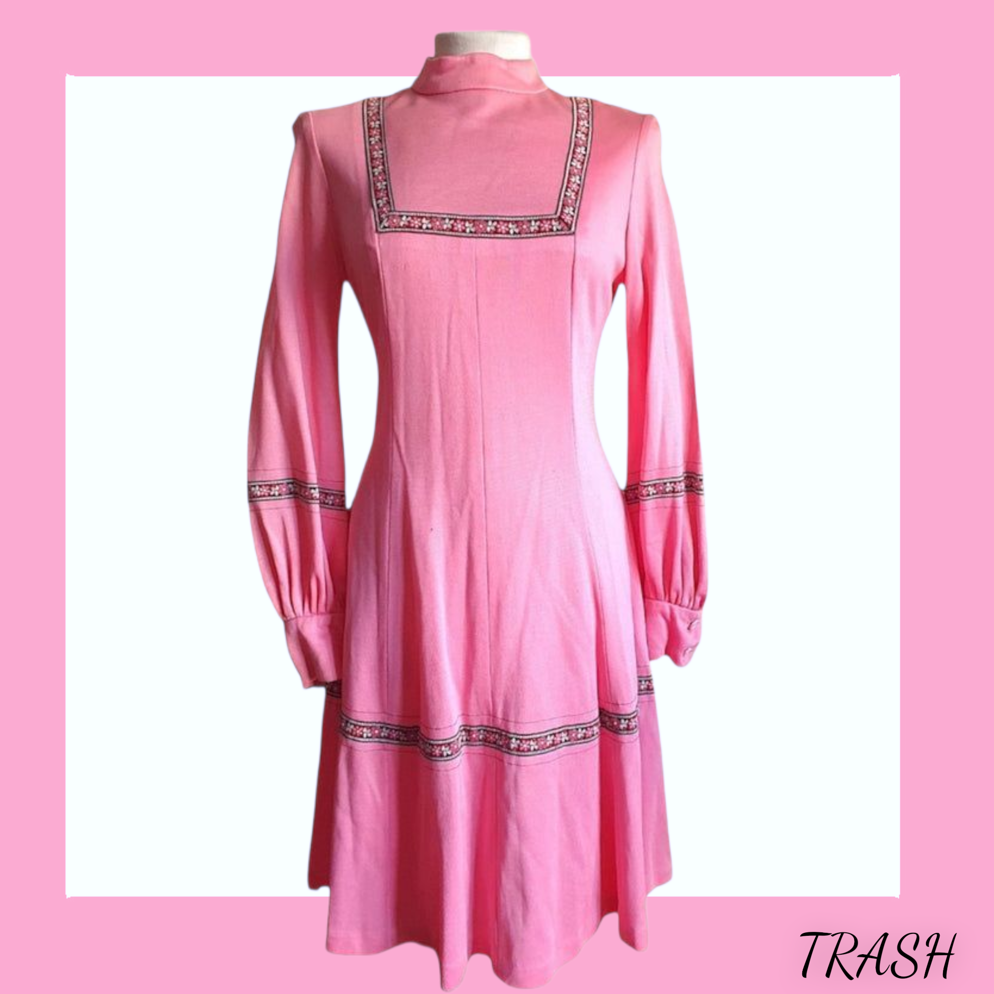 Vintage 1970s Midi Dress