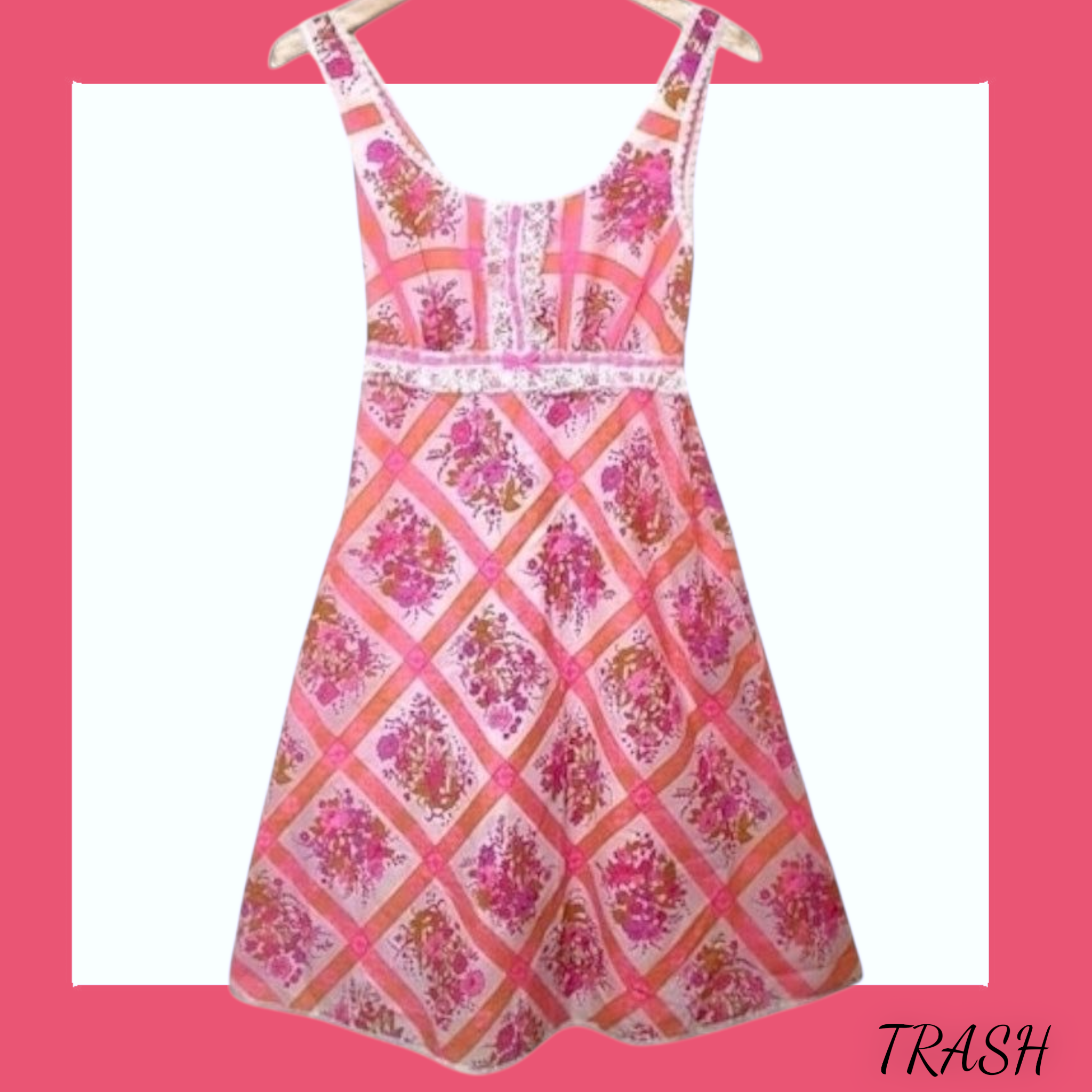 1960s Floral Slip Dress