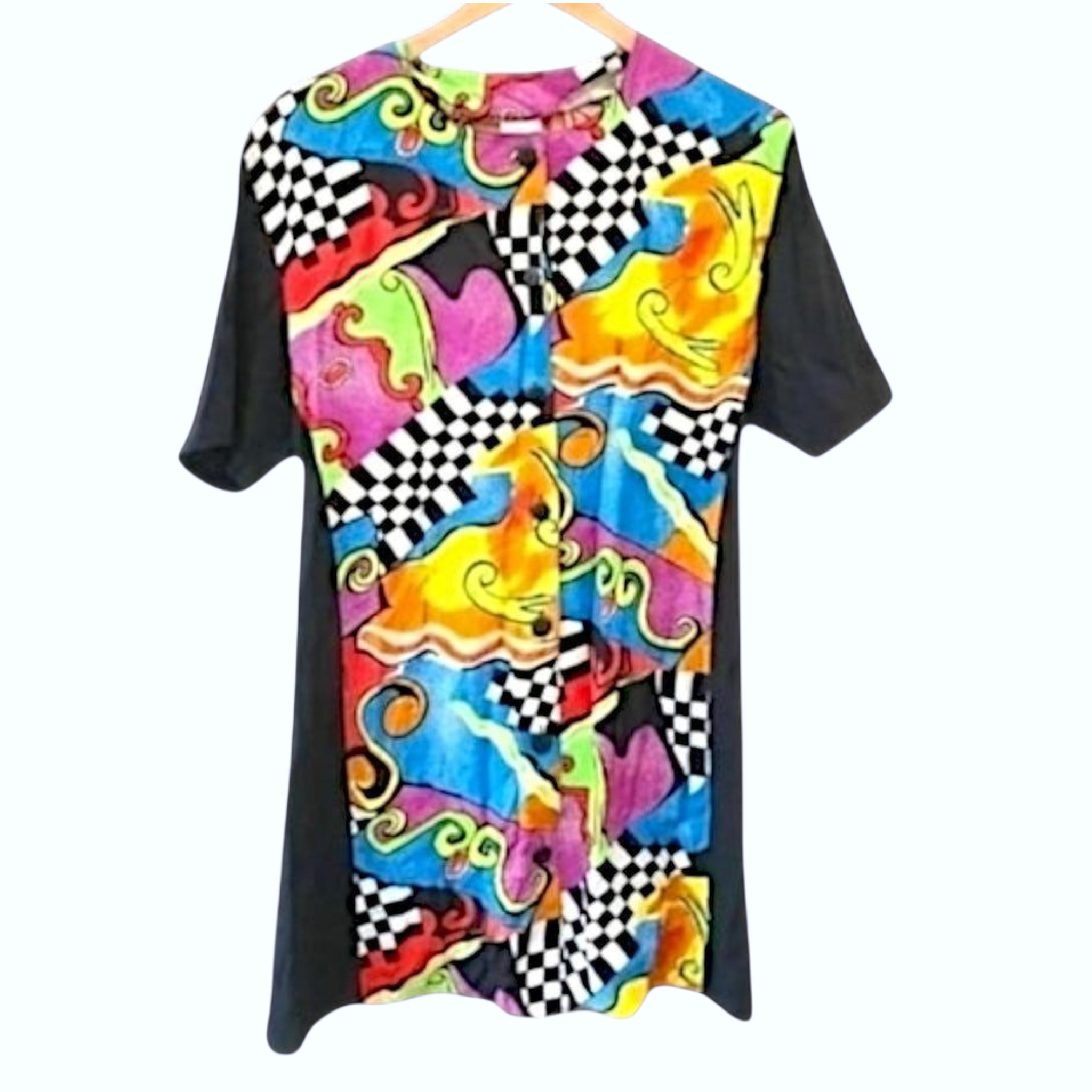 1990s Funky Abstract Mini Dress