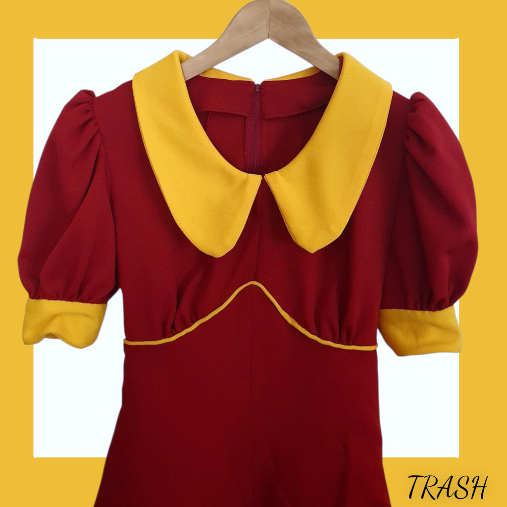 Red Vintage 1960s Diner Mini Dress