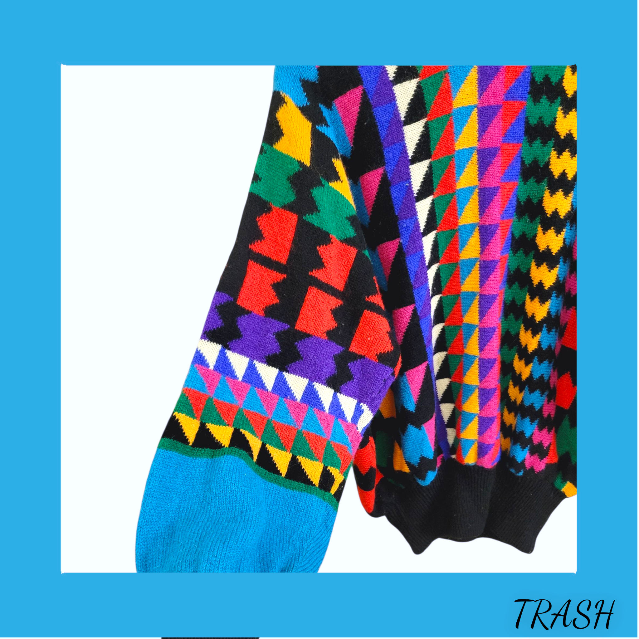 colorful geometric 80s vintage designer jumper
