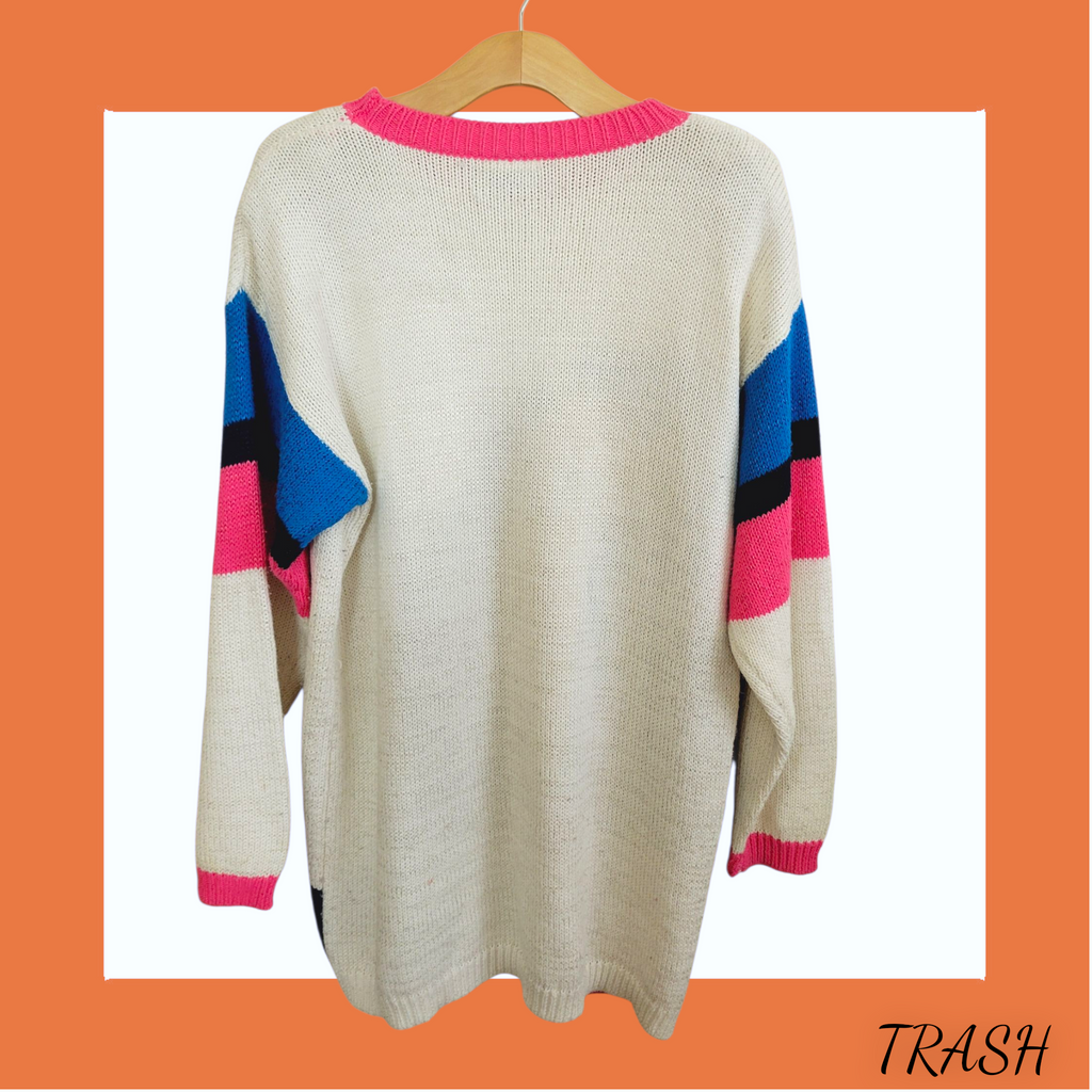 Back of 90s vintage graphic  sweater