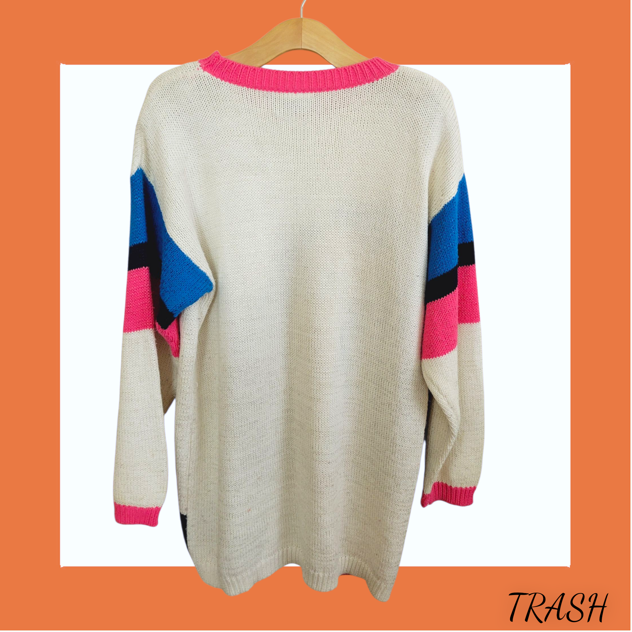 Back of 90s vintage graphic  sweater